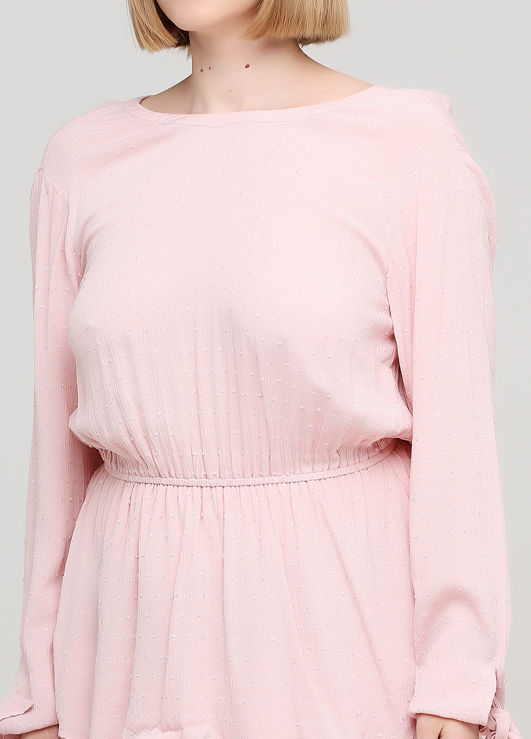 Рожева кежуал сукня, сукня з відкритою спиною H&M однотонна