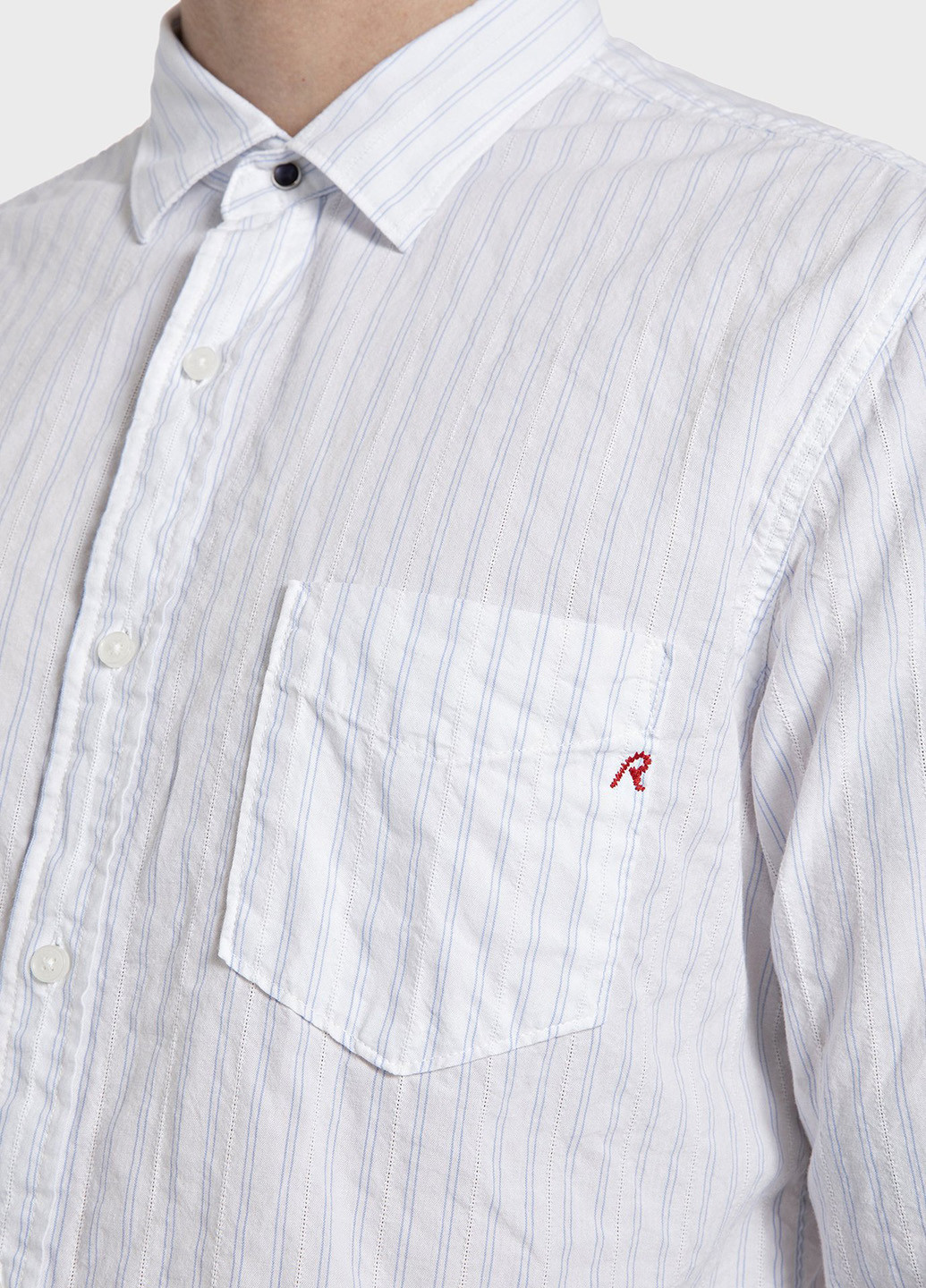 Белая кэжуал рубашка в полоску Replay