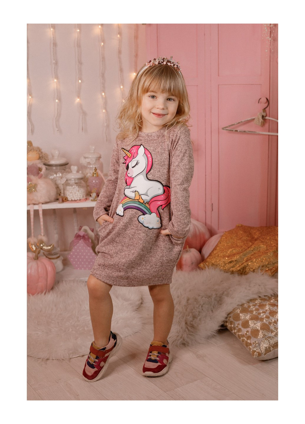 Персикова футболка 1099/2 98 сіре Color Dreams (223667375)