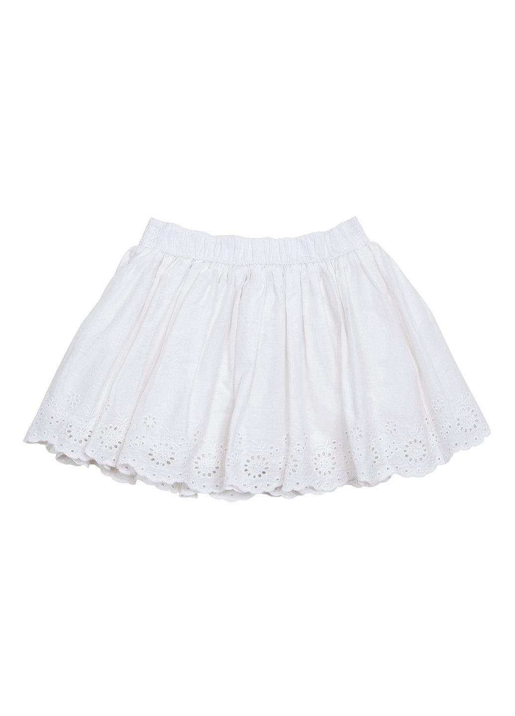 Белая кэжуал однотонная юбка Chicco а-силуэта (трапеция)