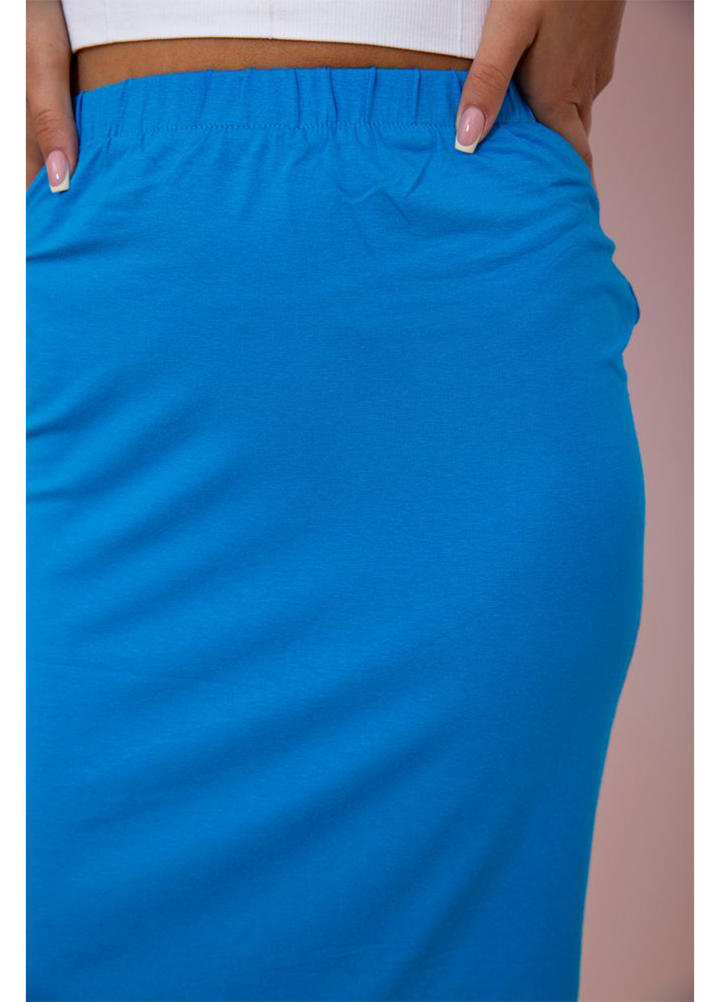 Синяя кэжуал однотонная юбка Ager