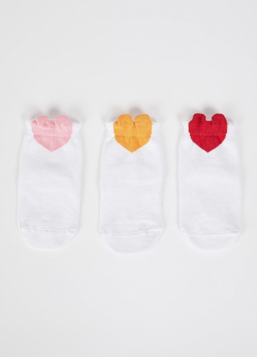 Шкарпетки (3 шт.) DeFacto сердечок білі повсякденні