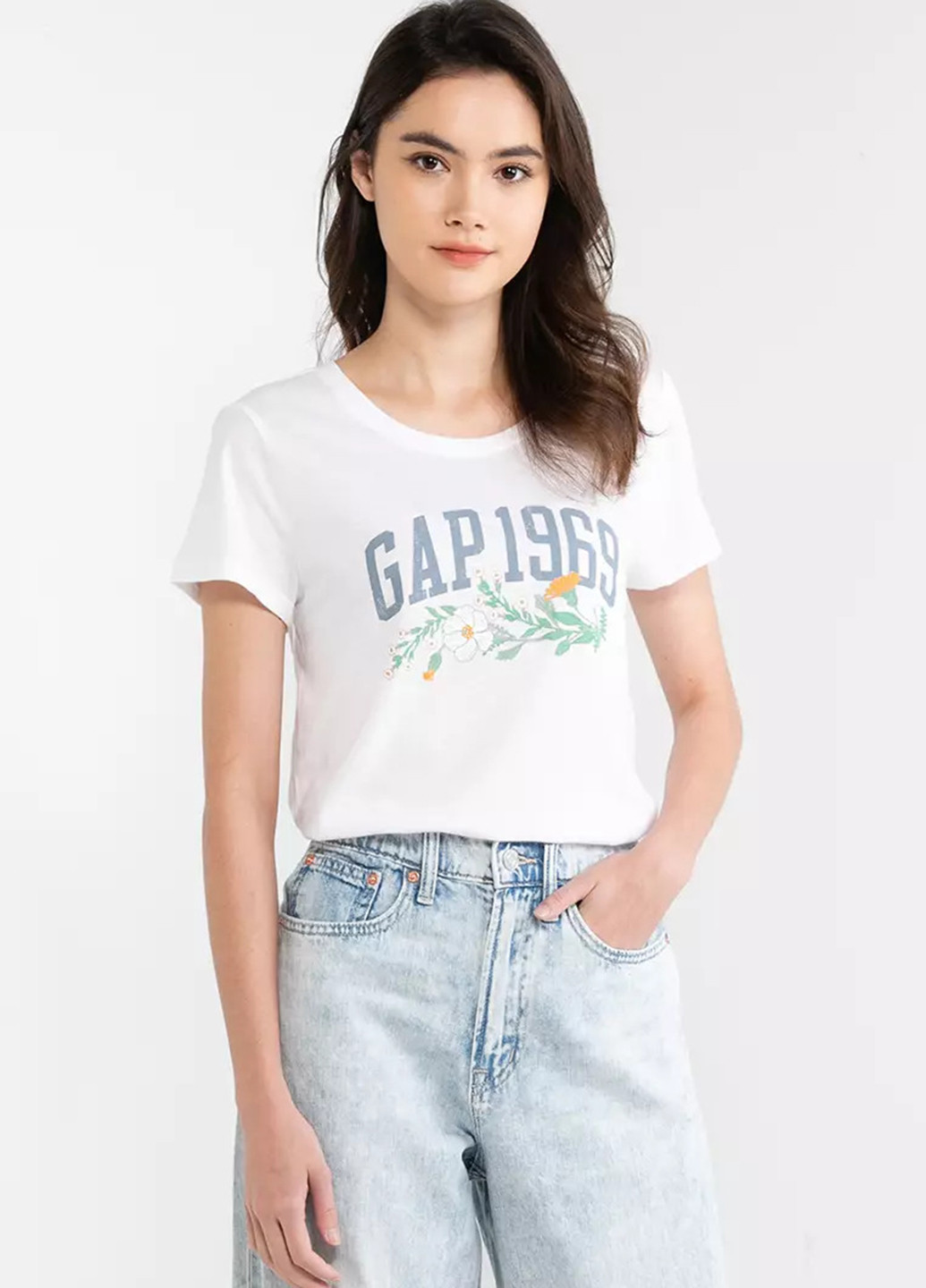 Біла літня футболка Gap