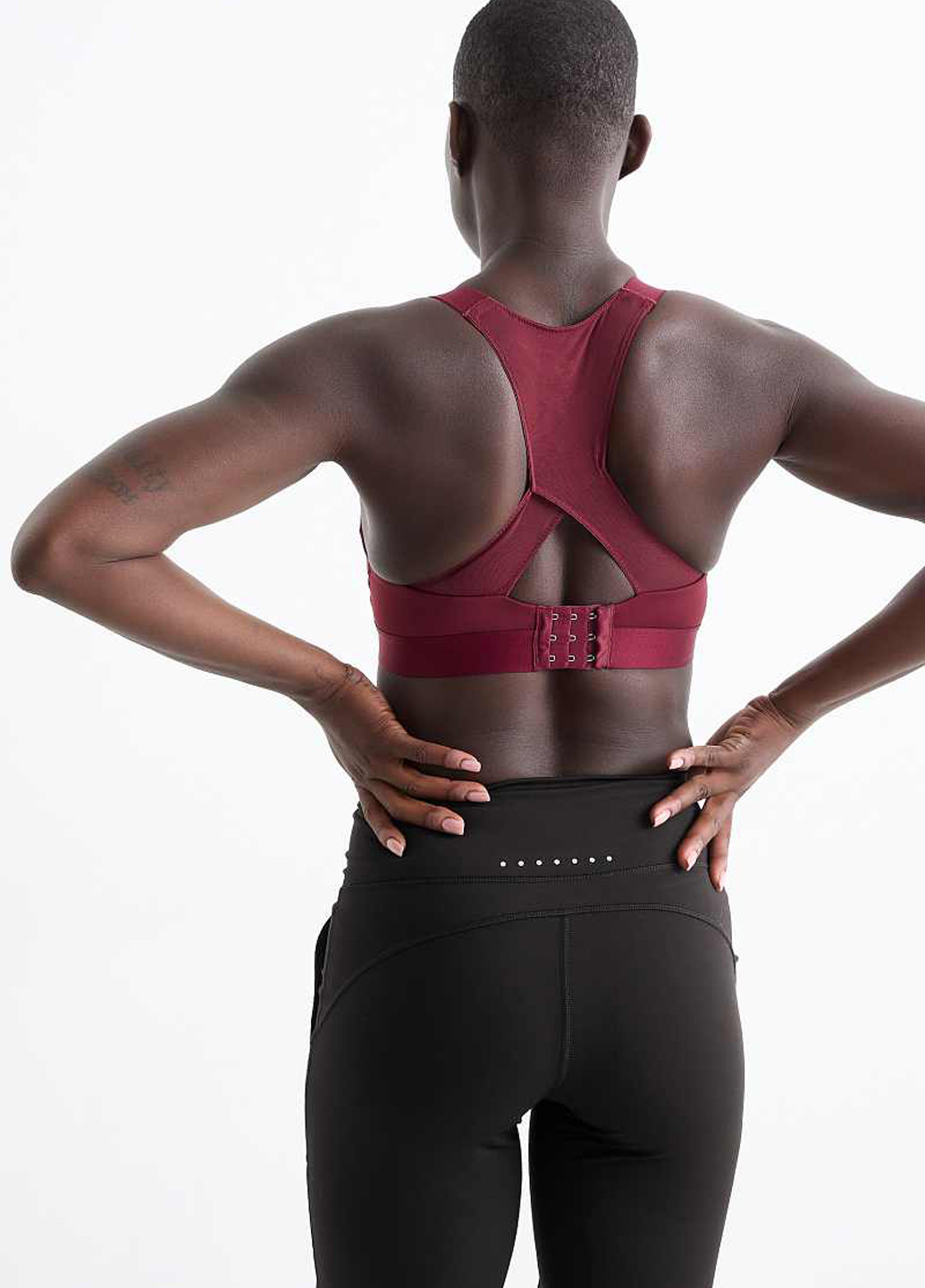 Бордовый топ бюстгальтер C&A без косточек полиэстер