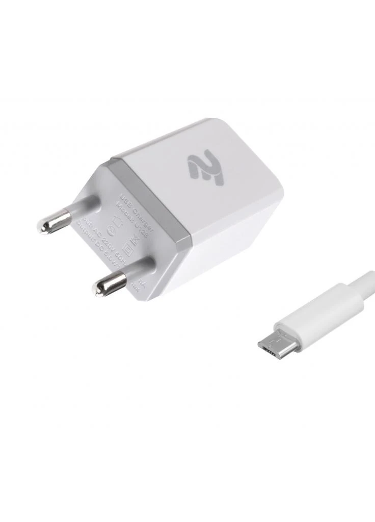 Зарядное устройство USB Wall Charger USB:DC5V/2.1A +кабель MicroUSB 2.4A, white (-WC1USB2.1A-CM) 2E (216637740)