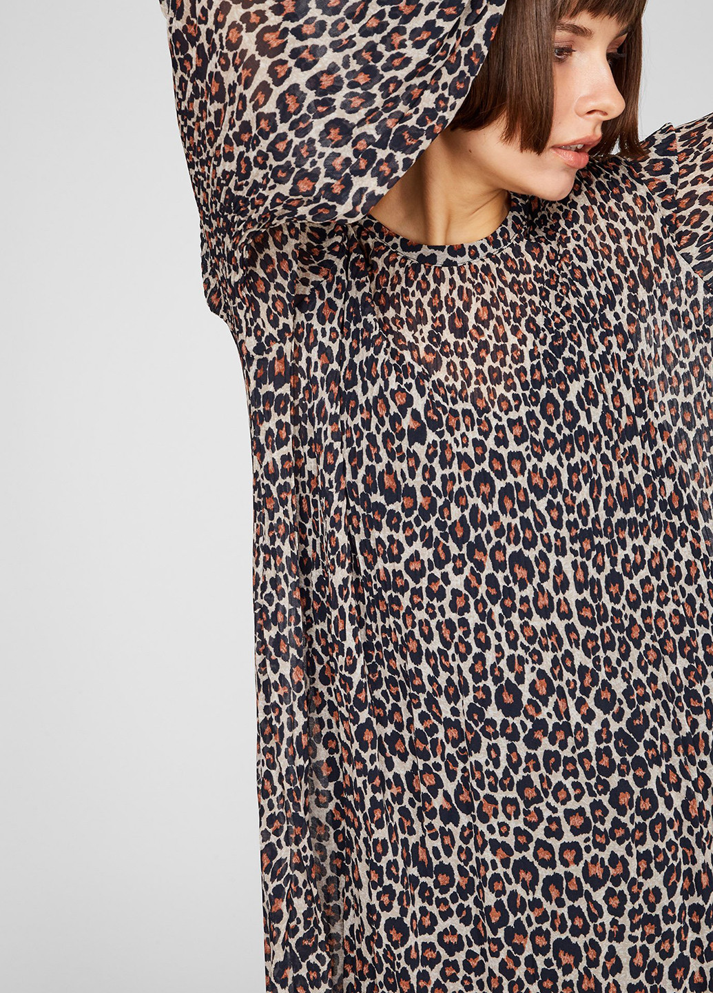 Комбинированное кэжуал платье Pepe Jeans леопардовый