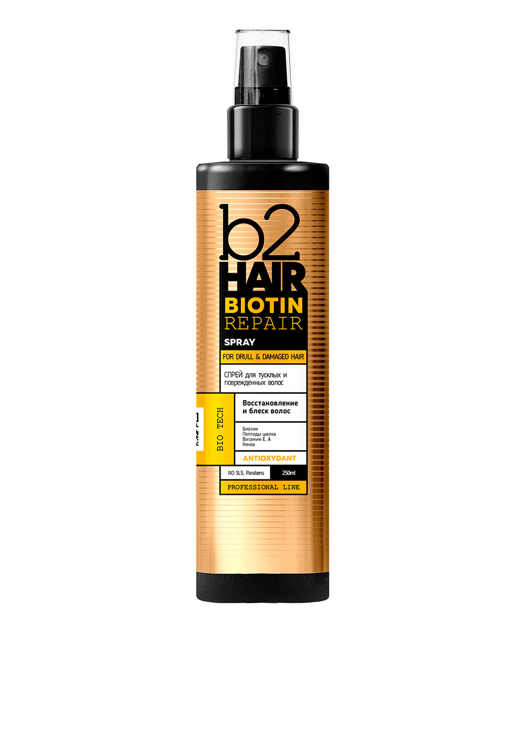 Спрей Biotin Repair для тьмяного та пошкодженого волосся, 250 мл B2 Hair (256918787)