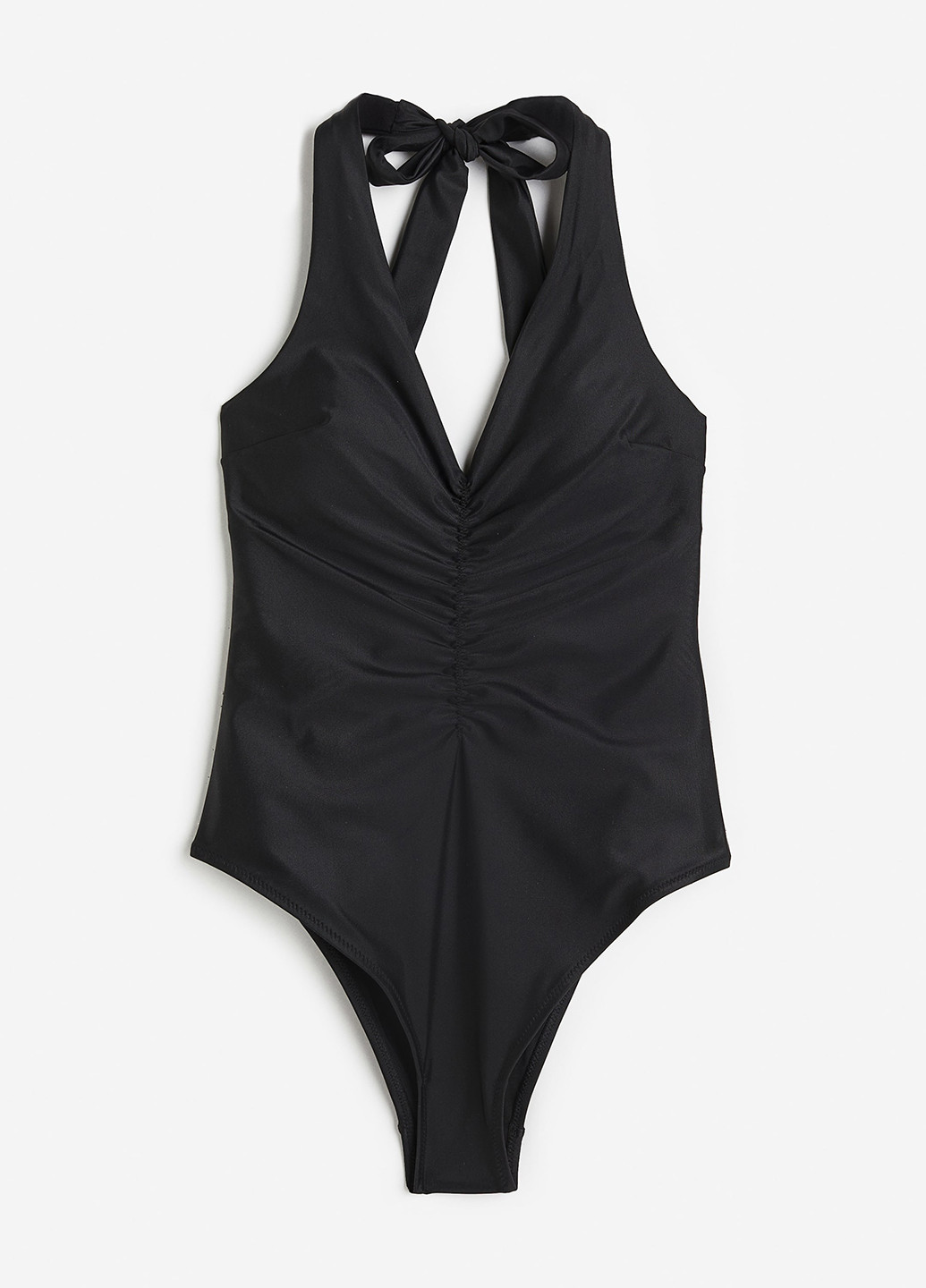 Черный летний купальник слитный H&M