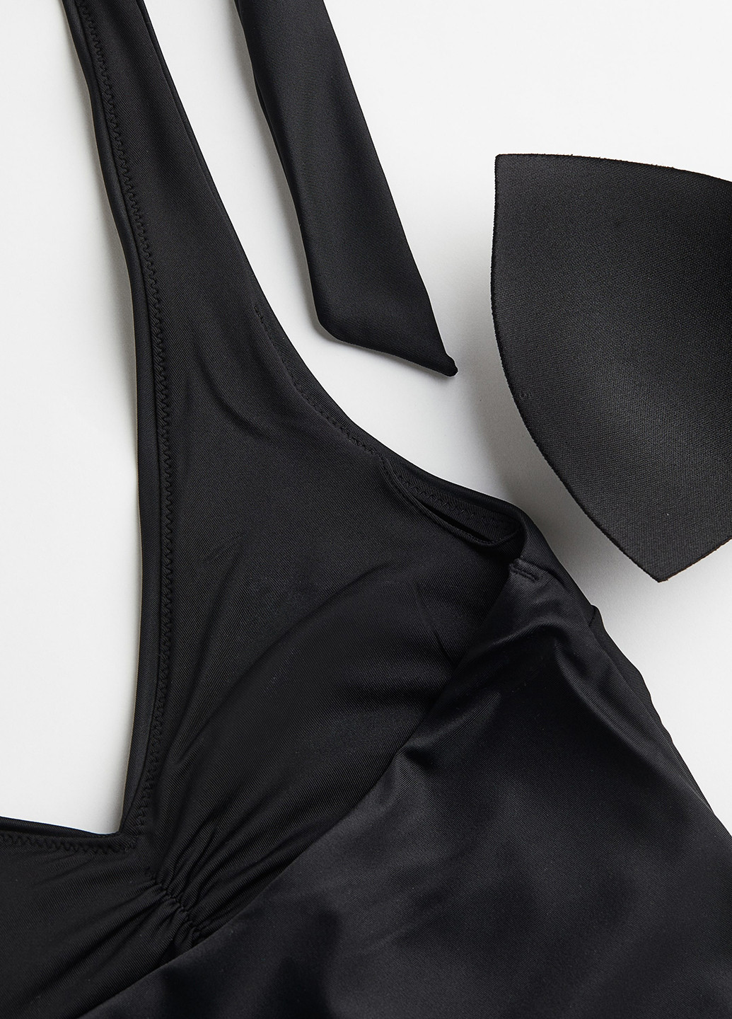 Черный летний купальник слитный H&M