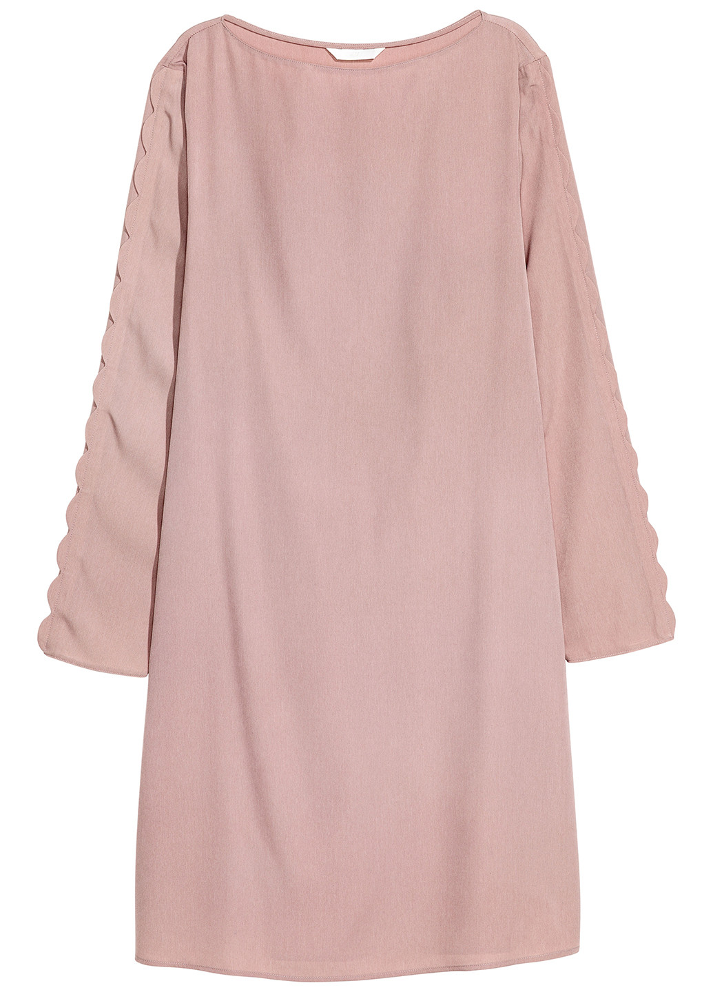 Светло-розовое кэжуал платье H&M однотонное