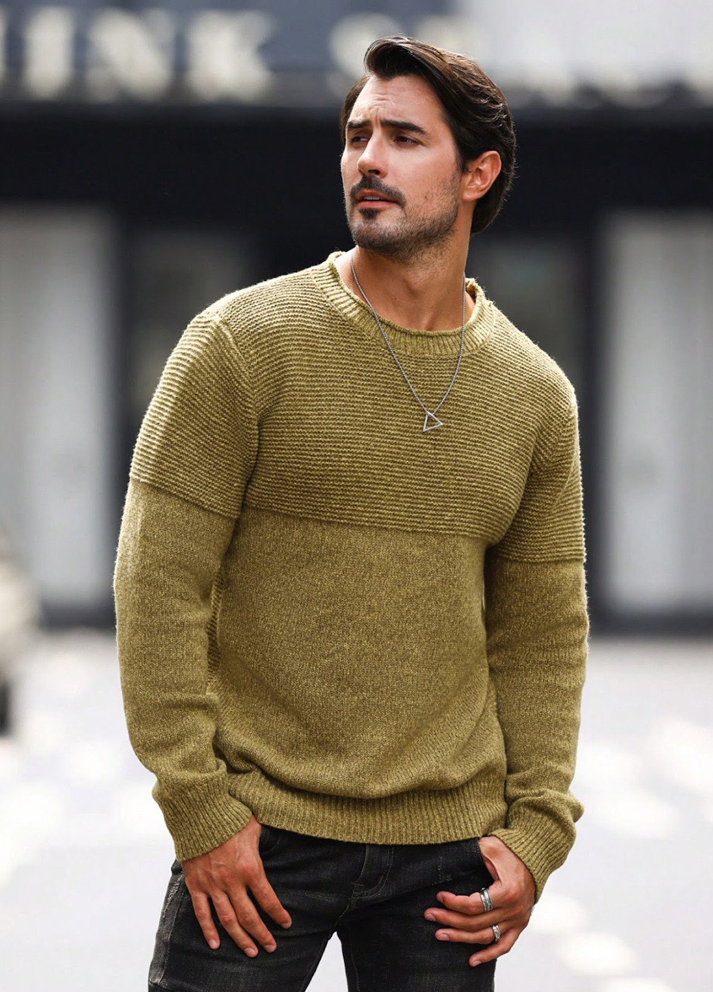 Оливковий демісезонний джемпер джемпер SHEIN