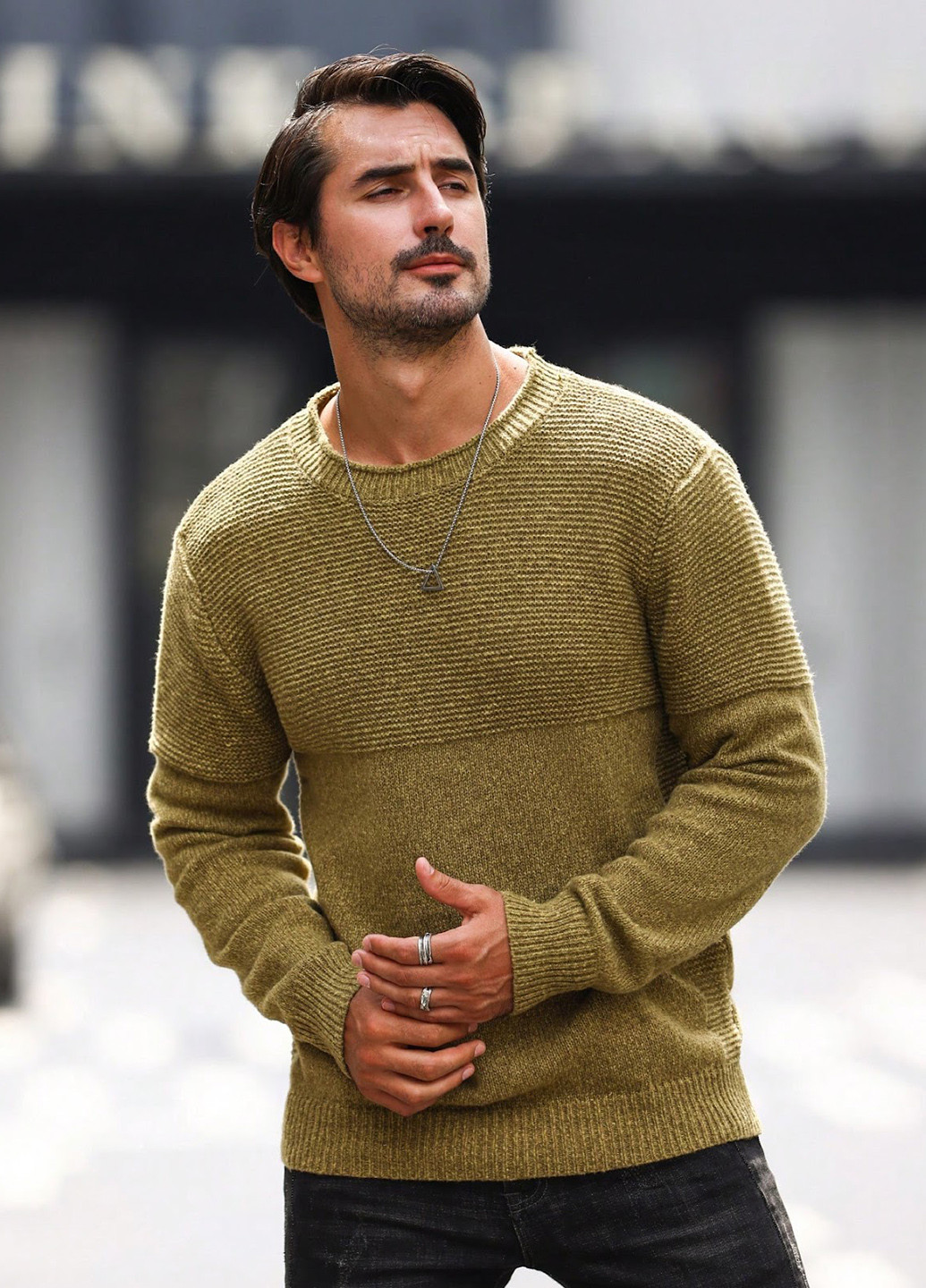 Оливковий демісезонний джемпер джемпер SHEIN