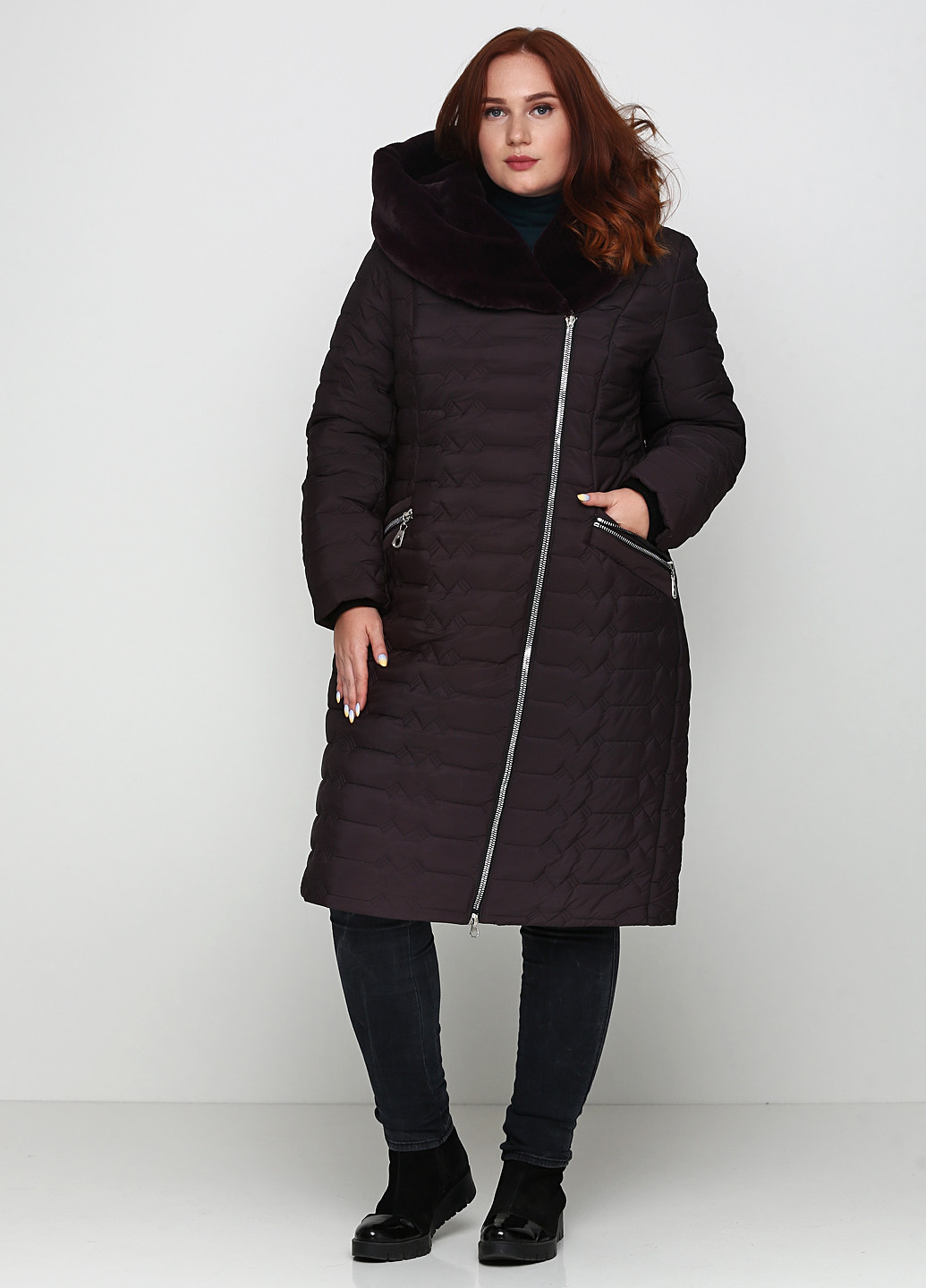 Темно-коричневая зимняя куртка Aranda