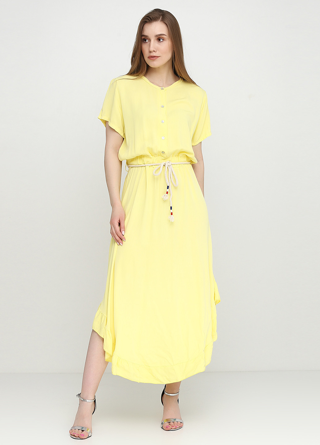 Жовтий кежуал сукня New Line однотонна