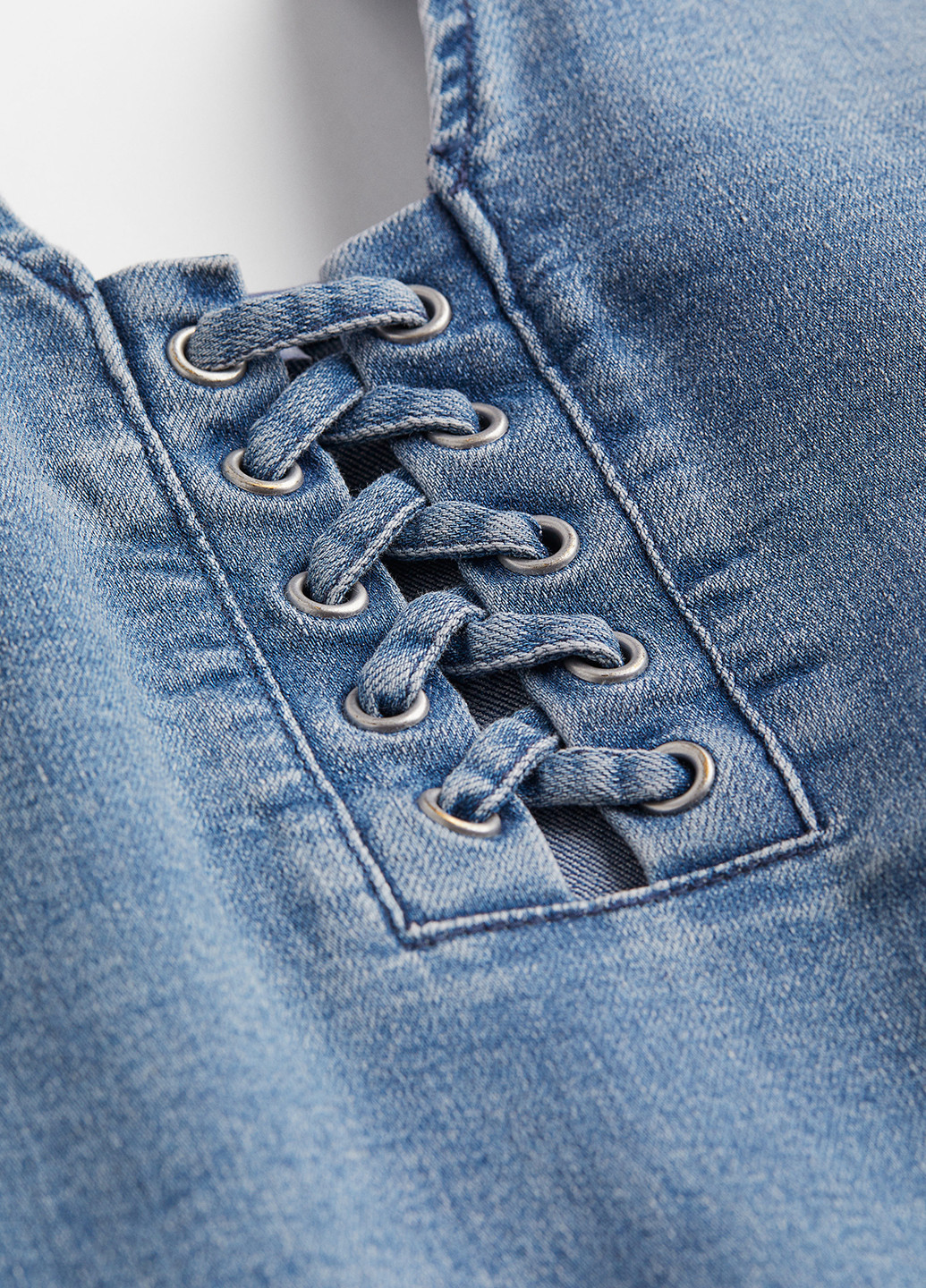 Синя джинсова, кежуал сукня H&M однотонна