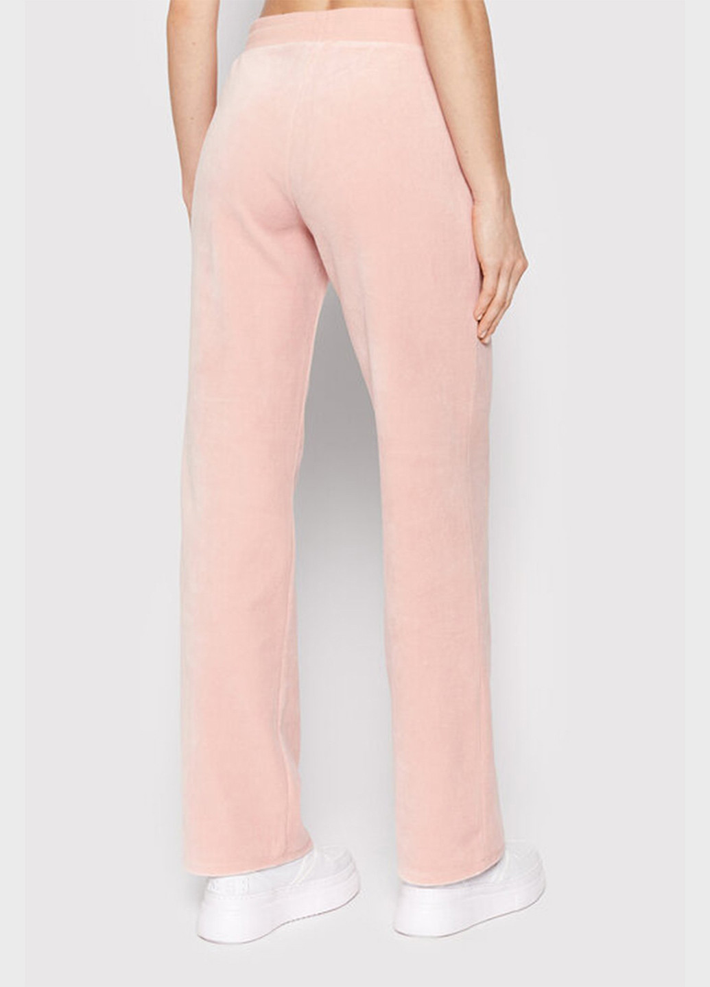 Светло-розовые спортивные демисезонные прямые брюки Guess