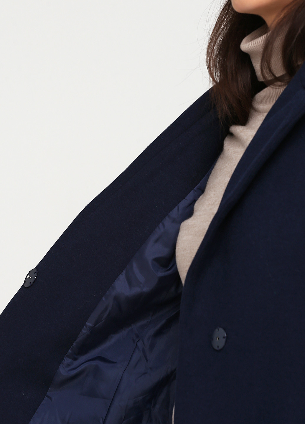 Темно-синее демисезонное Пальто однобортное Vero Moda