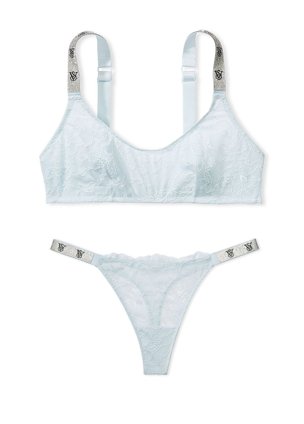 Светло-голубой демисезонный комплект (бюстгальтер, трусики) Victoria's Secret