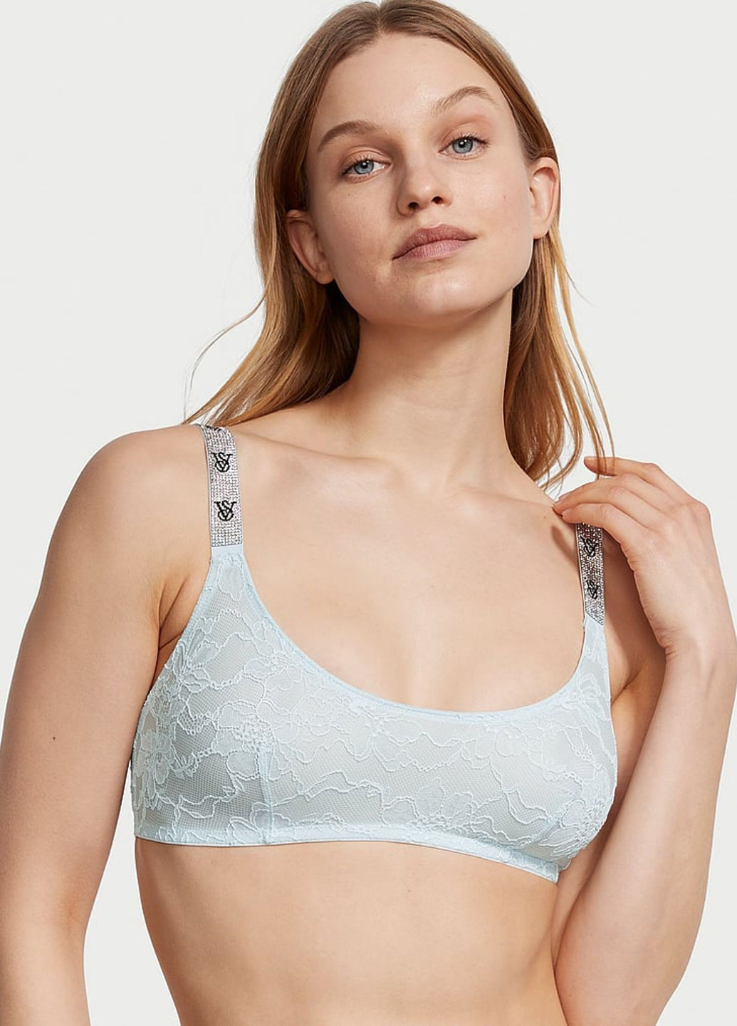 Светло-голубой демисезонный комплект (бюстгальтер, трусики) Victoria's Secret