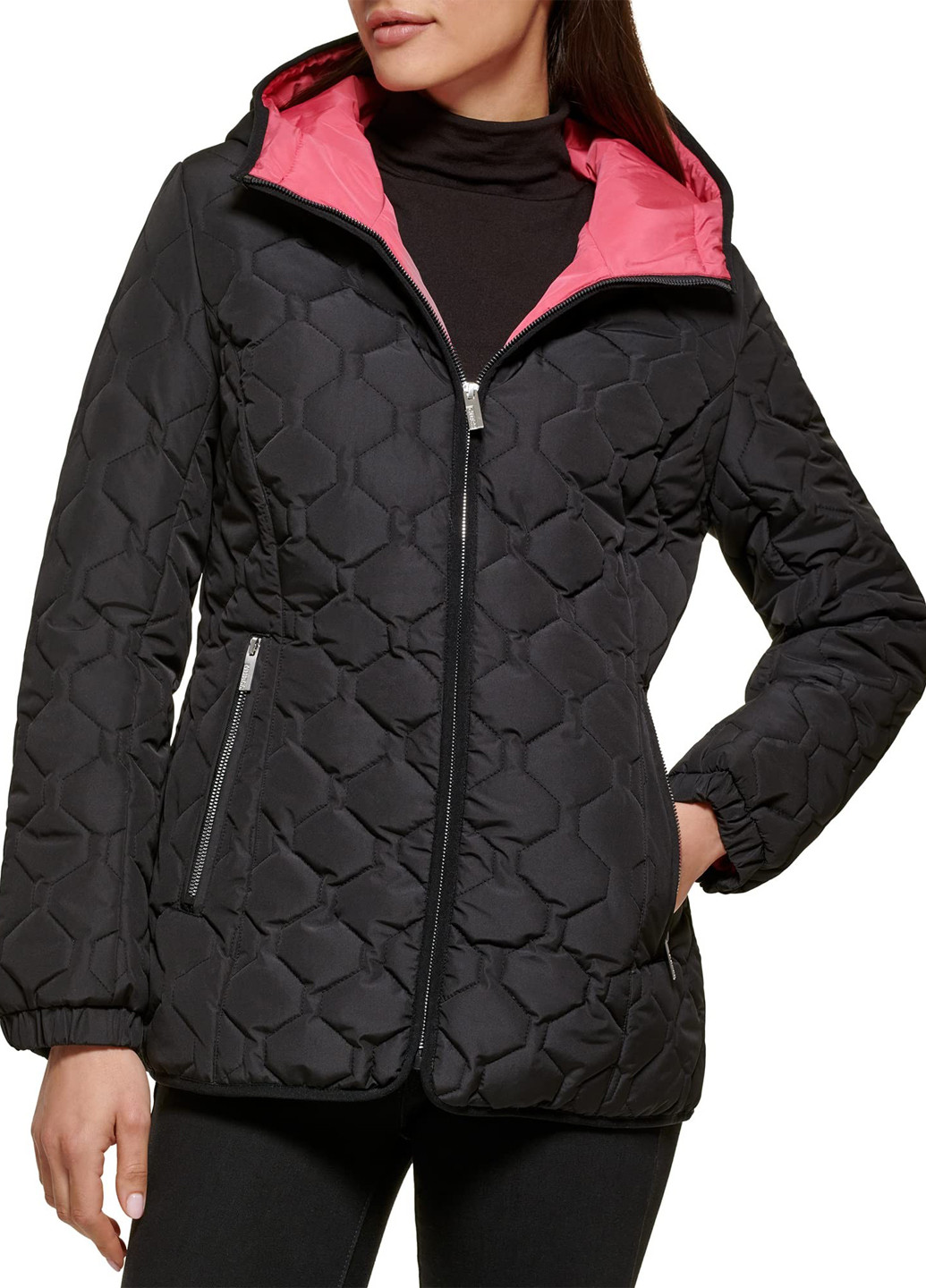 Чорна демісезонна куртка Guess