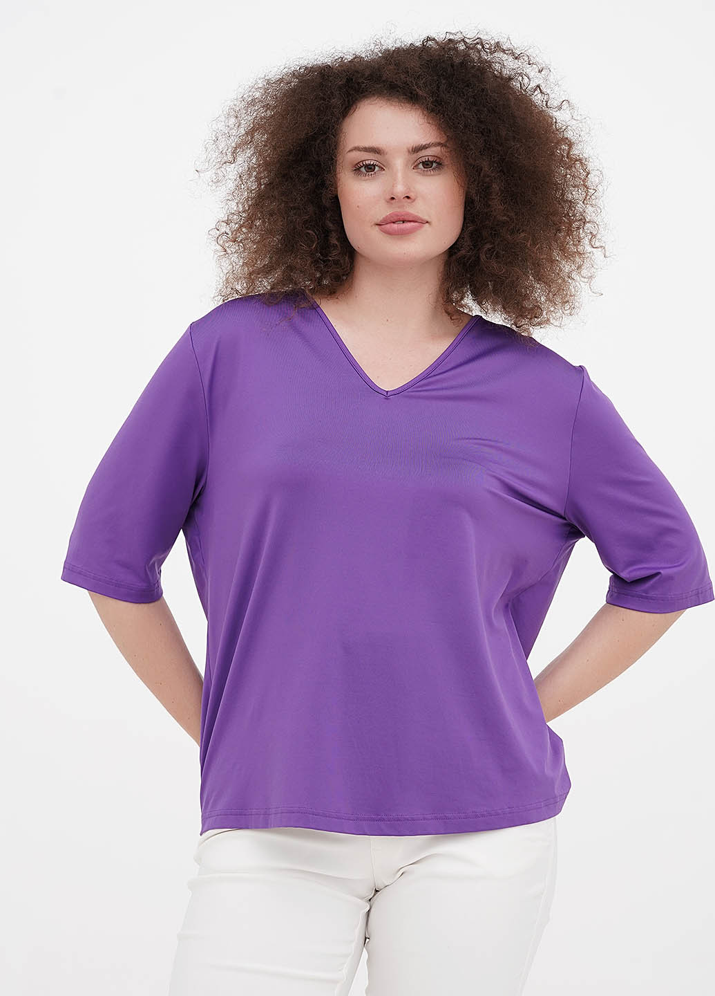 Фиолетовая летняя футболка Minus