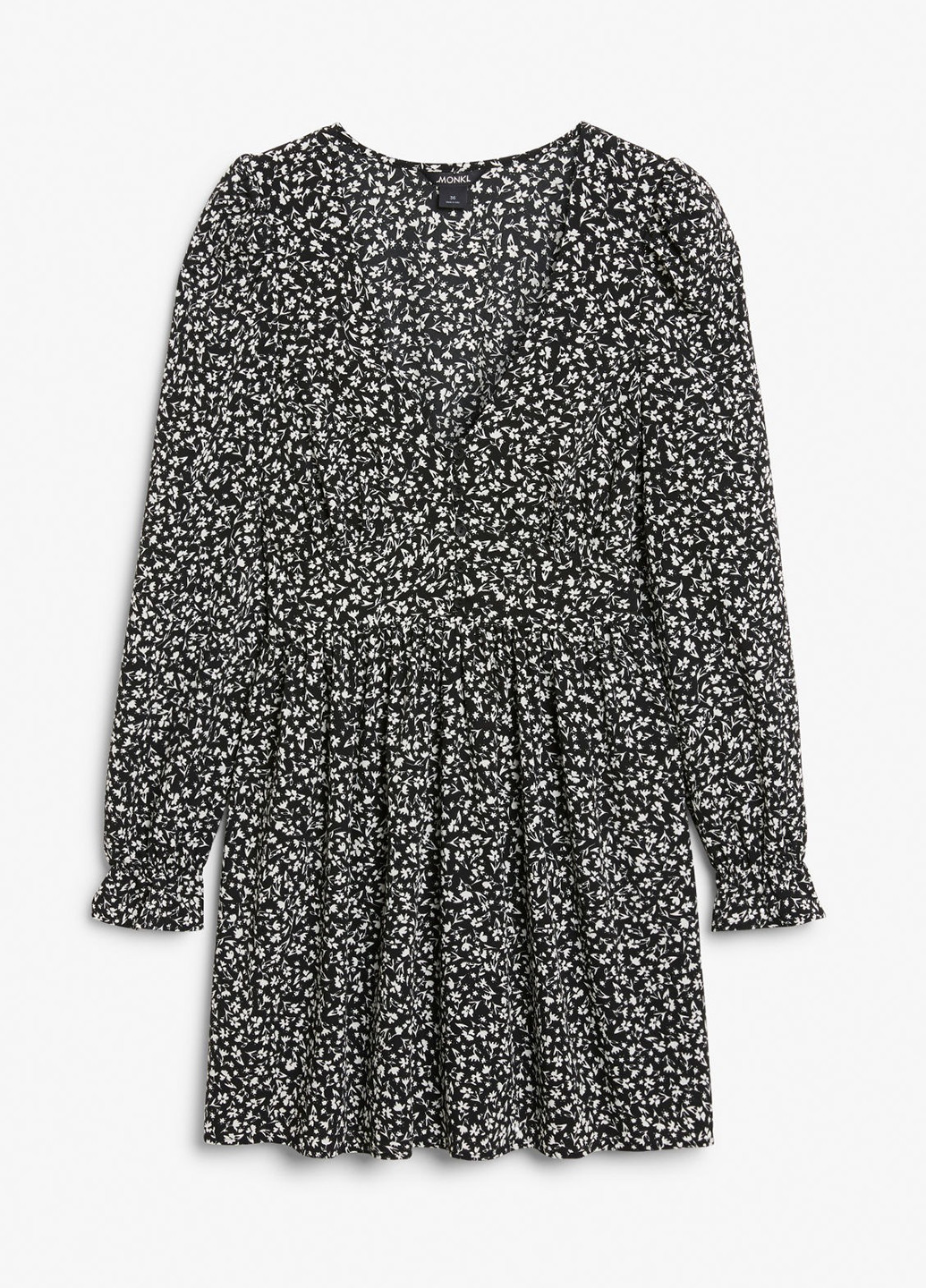 Черное кэжуал платье Monki с цветочным принтом