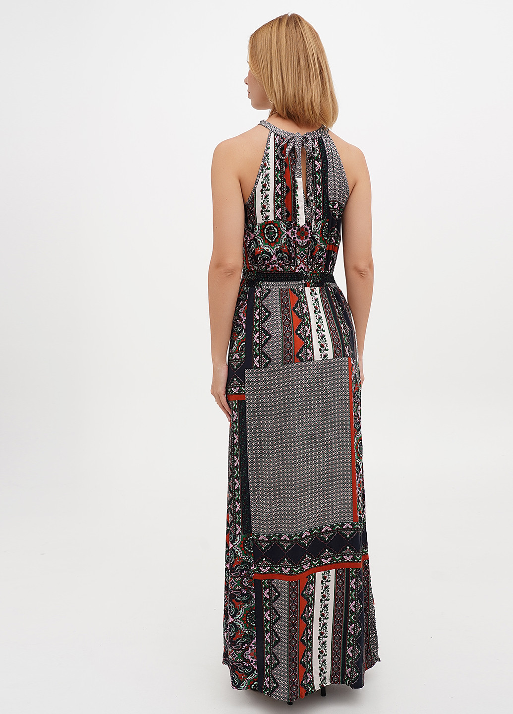 Комбинированное кэжуал платье а-силуэт C&A с абстрактным узором