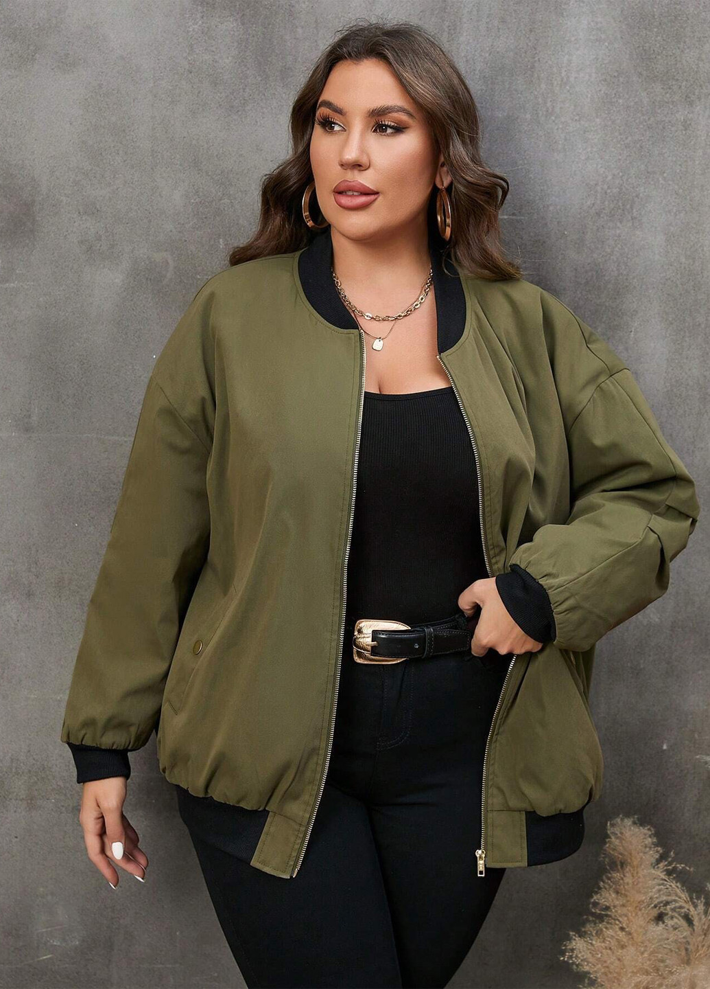 Бомбер Emery Rose на молнии (314946277)