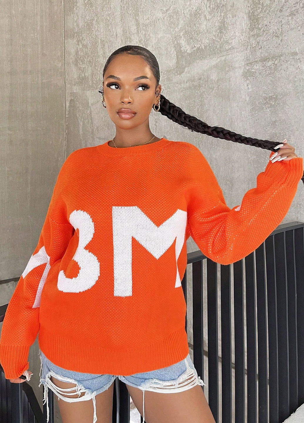 Помаранчевий демісезонний джемпер джемпер SHEIN