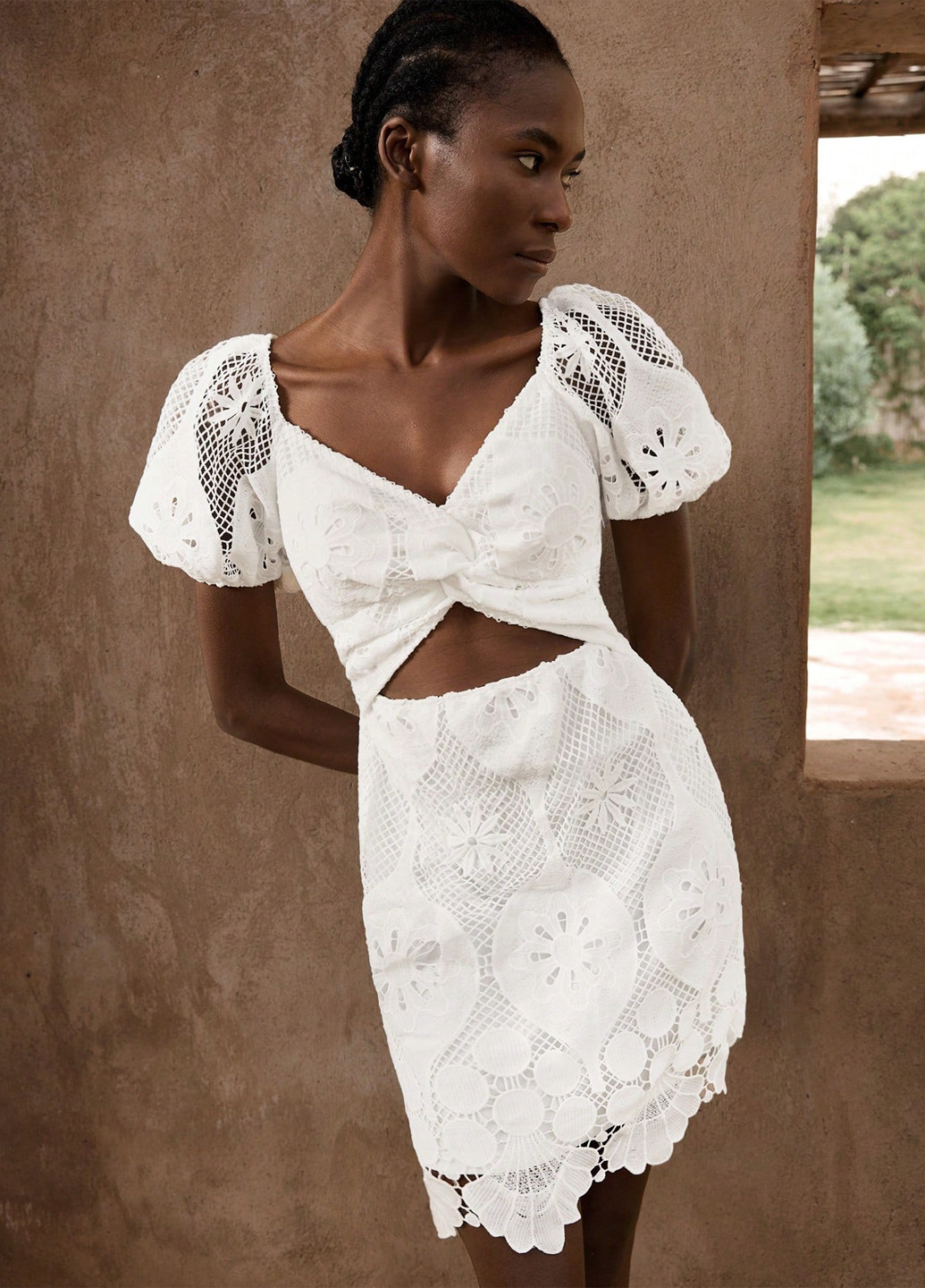 Білий кежуал сукня SHEIN однотонна