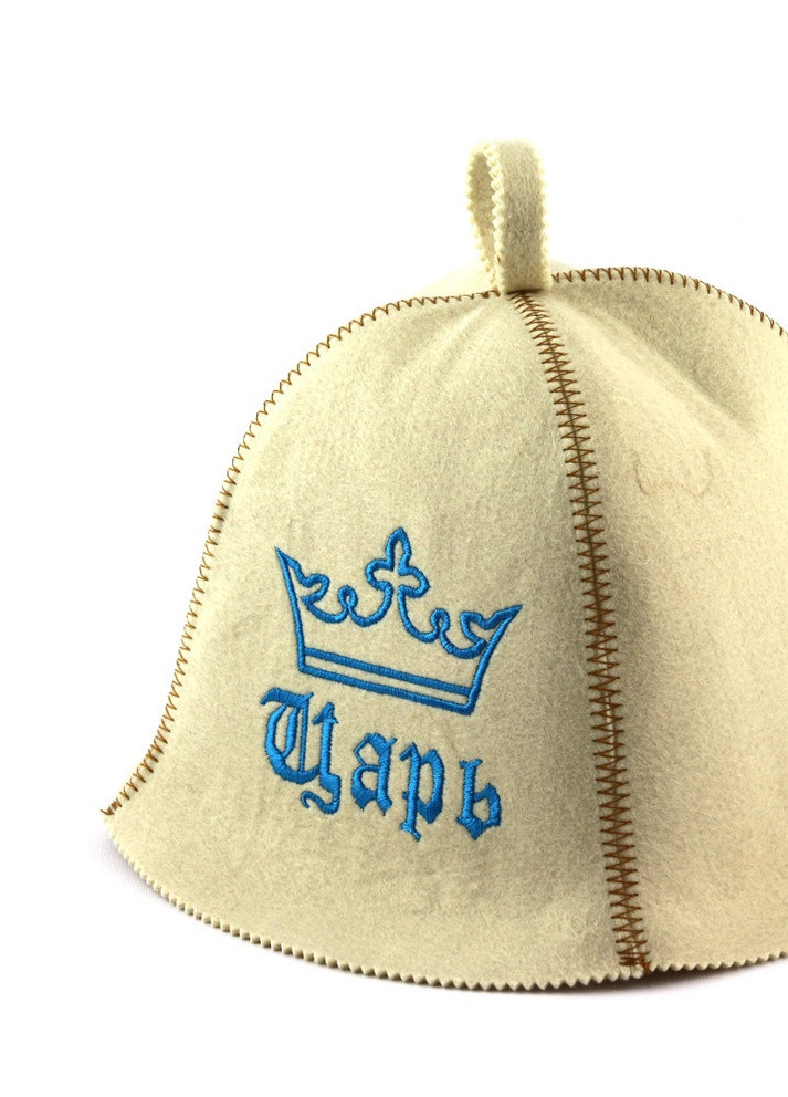 Банна шапка "Цар", штучне хутро, білий (LA-377) Luxyart (252611504)