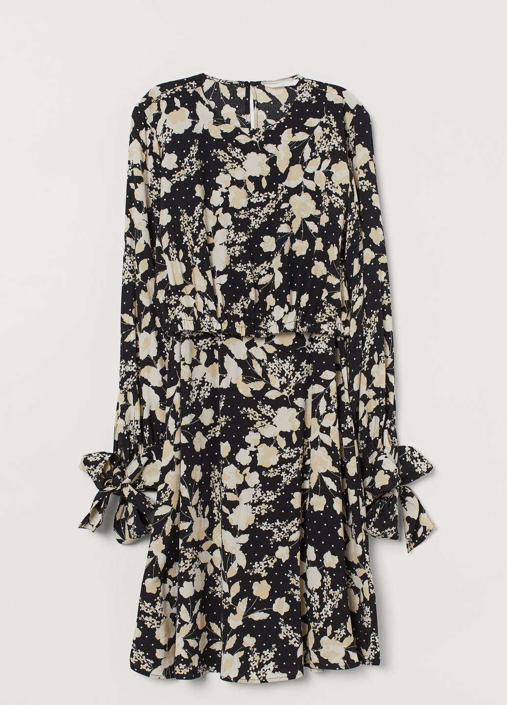 Черное кэжуал платье для кормящих H&M с рисунком