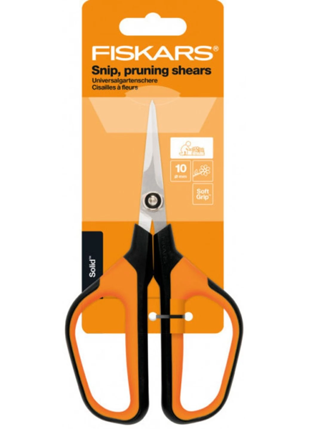 Ножиці садові Solid Softgrip 1051602 21х10 см Fiskars (253610824)