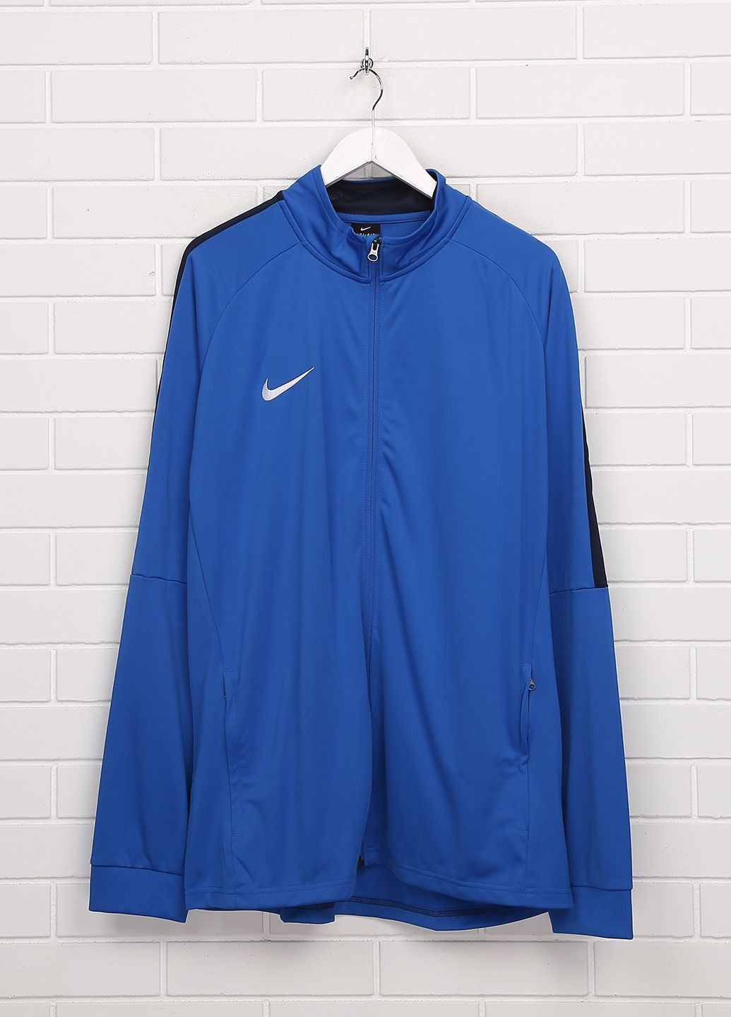 Толстовка Nike логотип синяя спортивная полиэстер