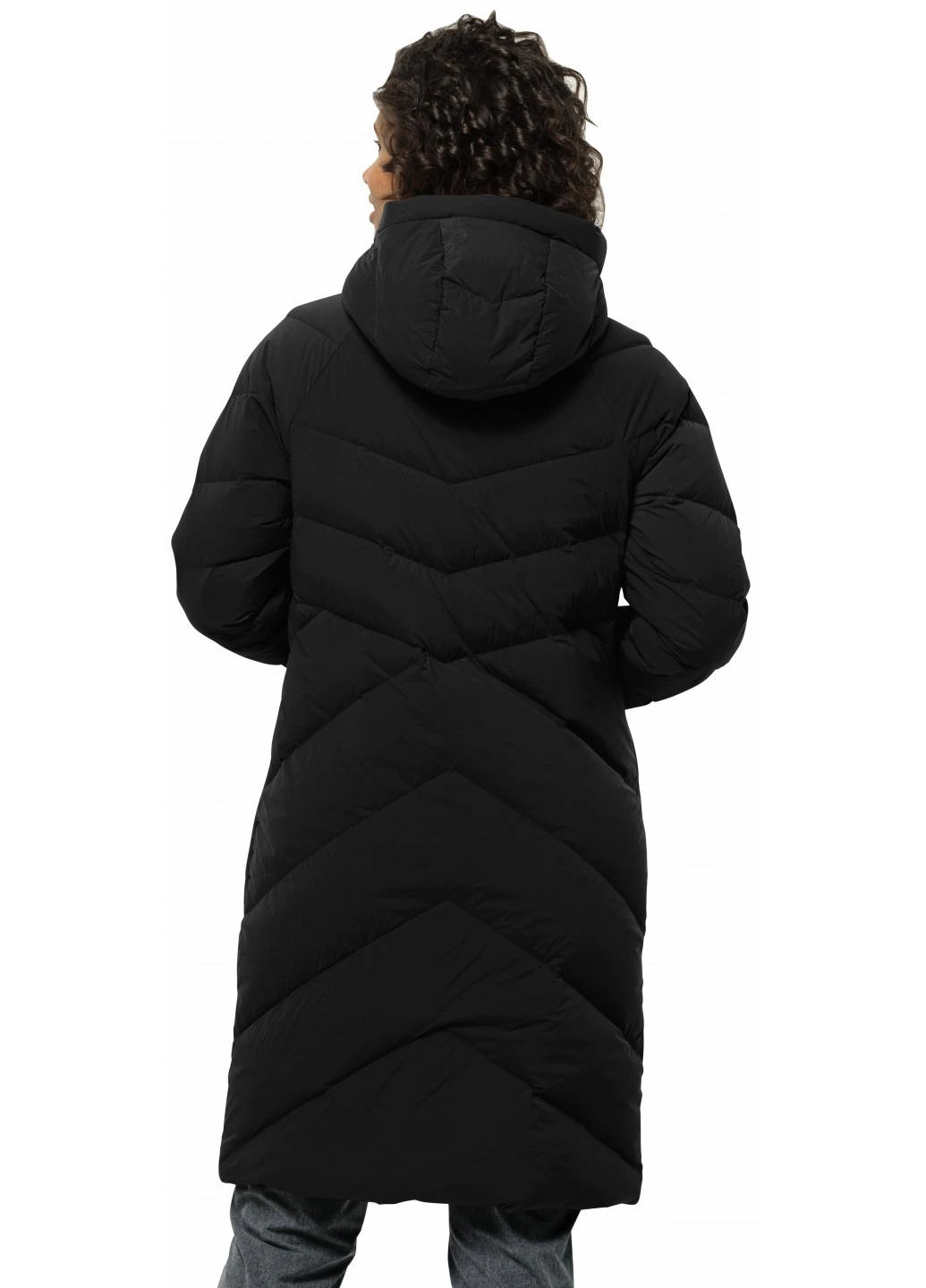 Черный зимний Пуховик Jack Wolfskin