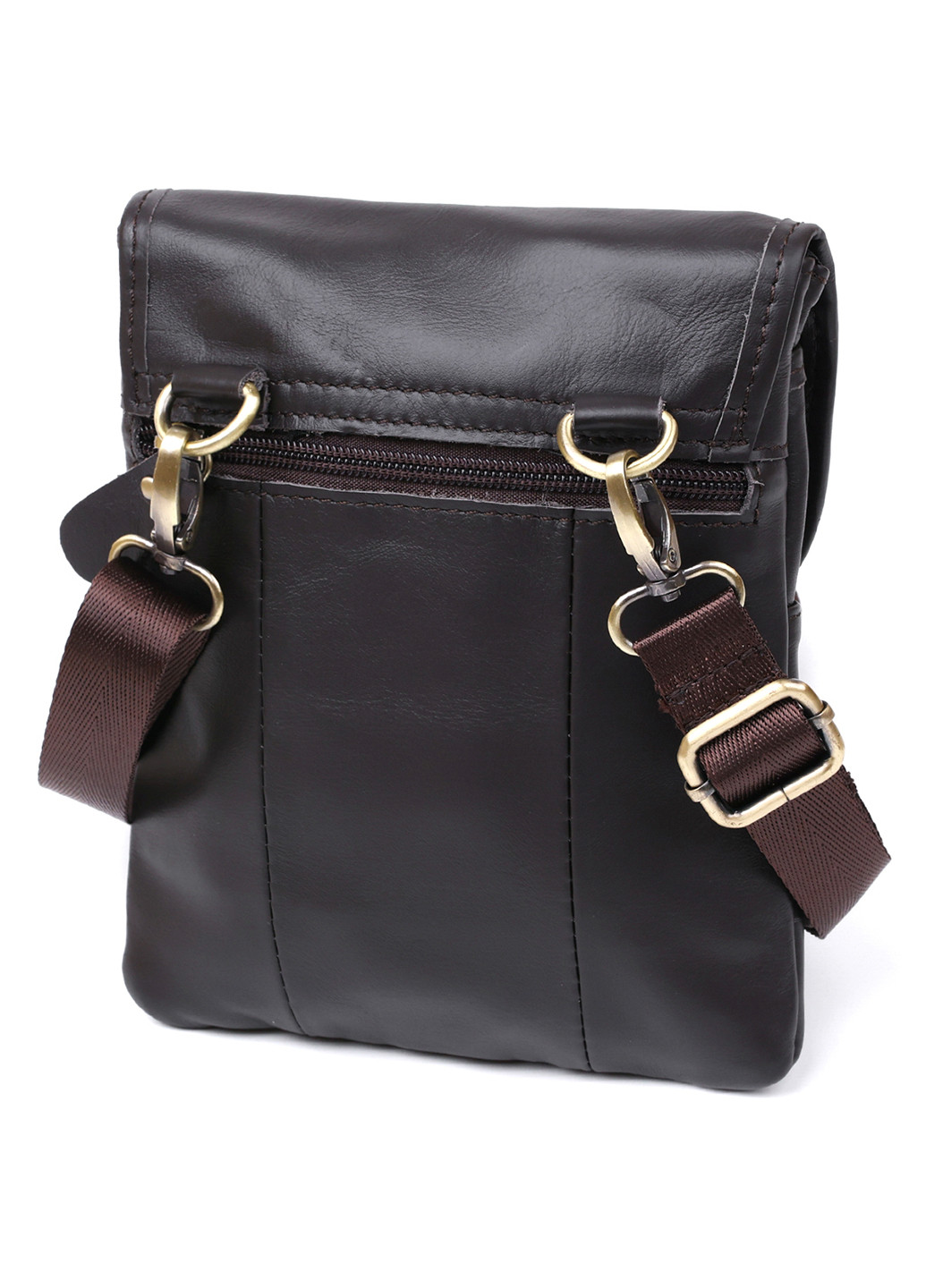 Мужская кожаная сумка через плечо 18х21х6 см Vintage (253491272)