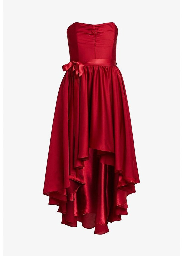 Червона кежуал сукня Swing однотонна