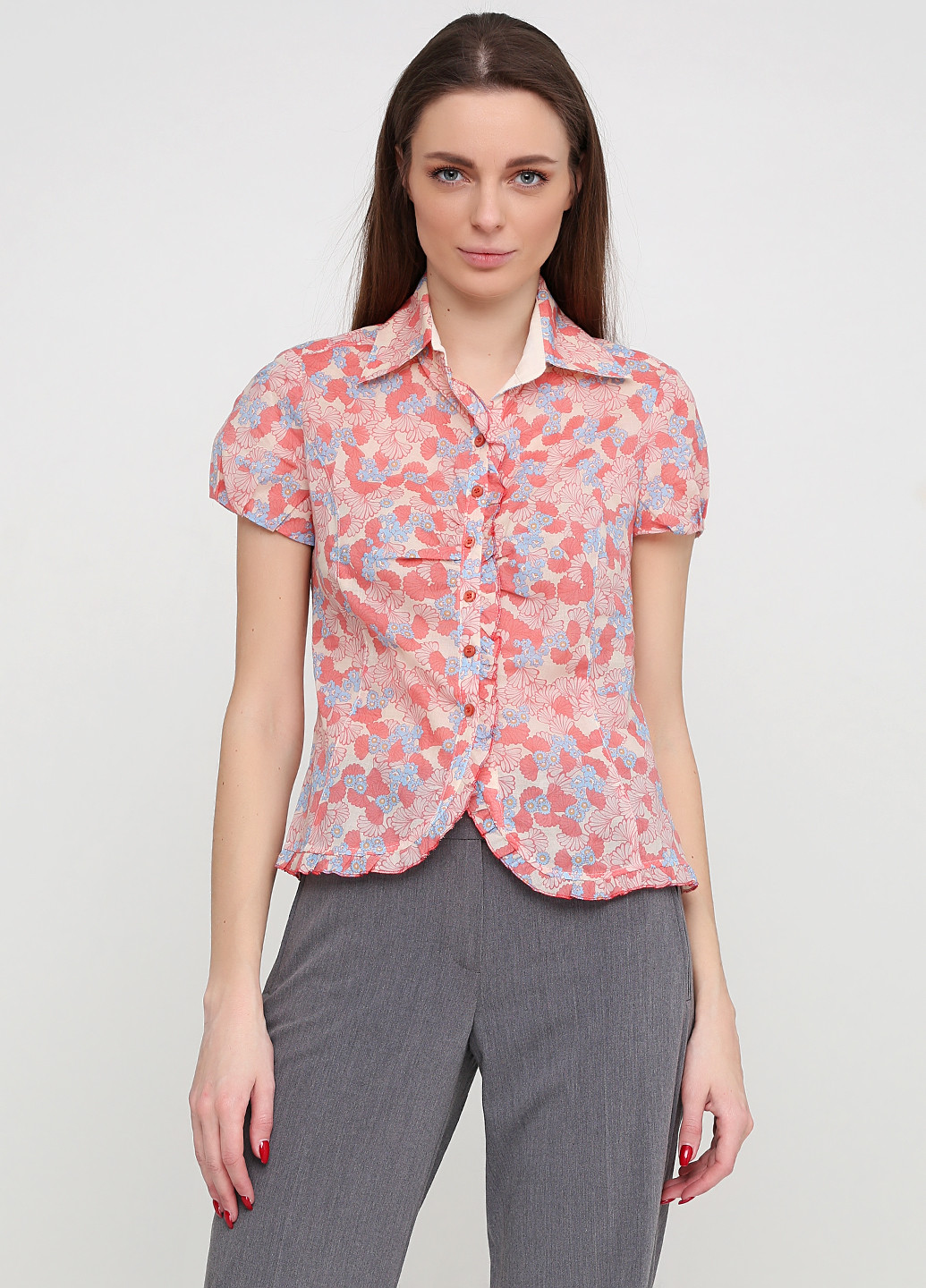 Светло-розовая летняя блуза Stefanie L