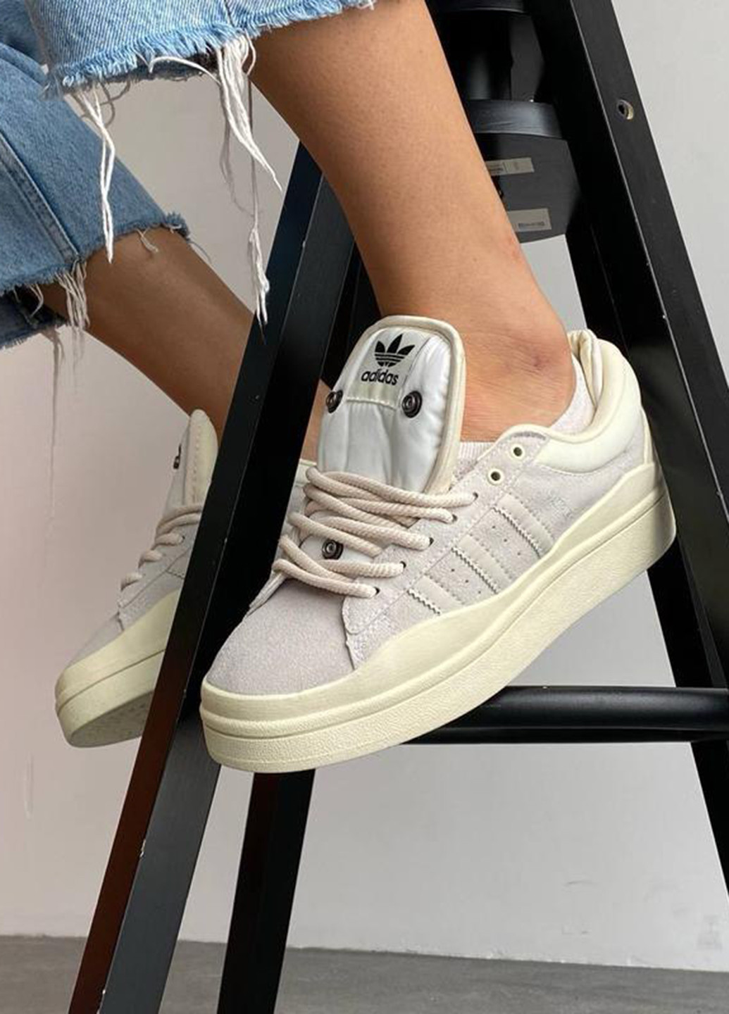 Кросівки adidas Campus x Bad Bunny Beige кремові демісезони (305136543)