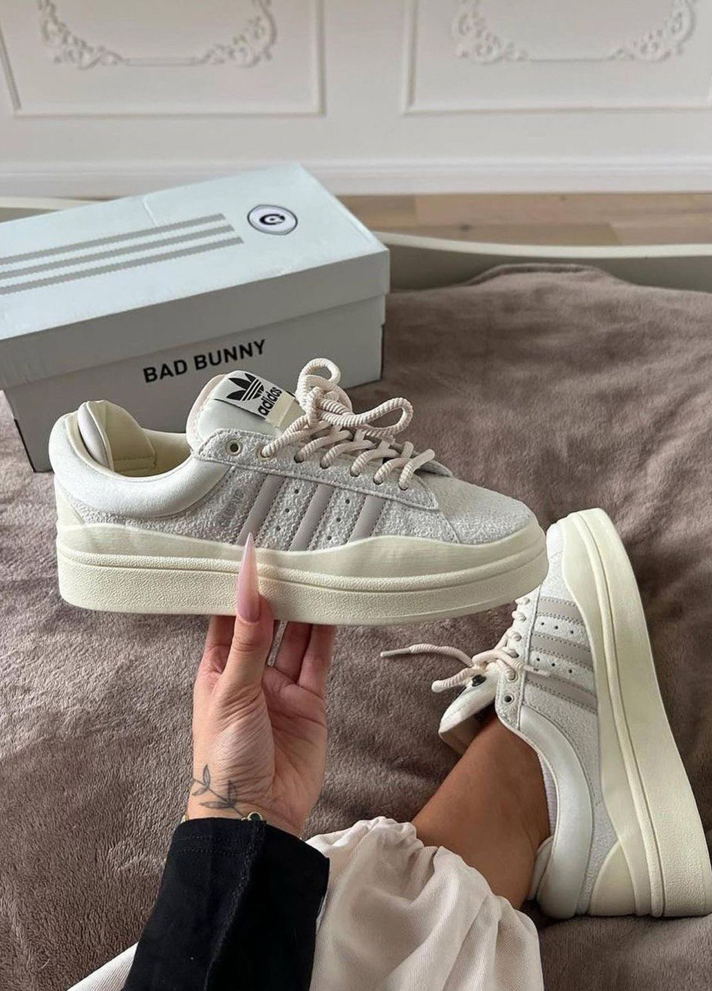 Кросівки adidas Campus x Bad Bunny Beige кремові демісезони (305136543)