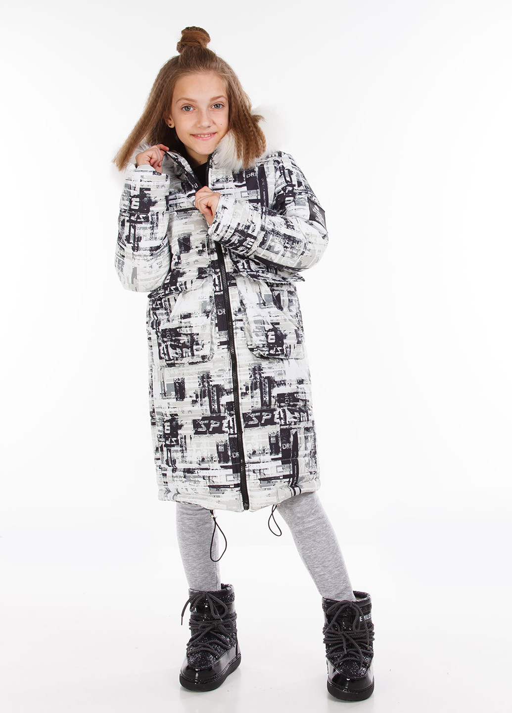Светло-серая зимняя куртка Sofia Shelest