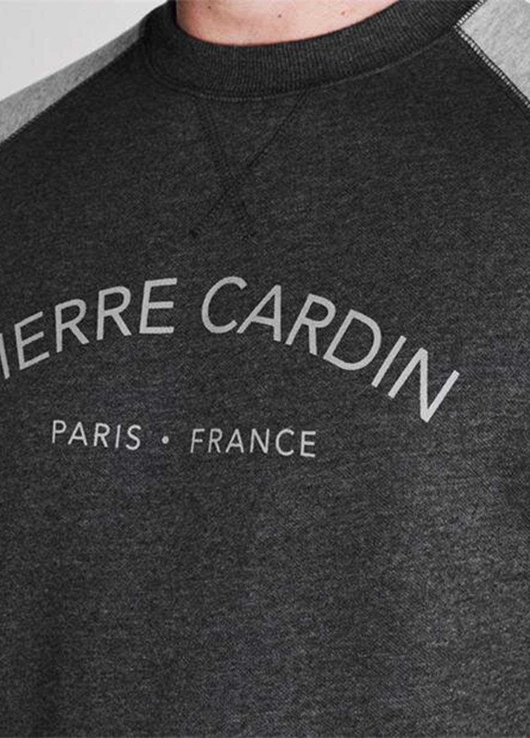 Світшот Pierre Cardin - Прямий крій напис сірий кежуал трикотаж, бавовна - (205946442)