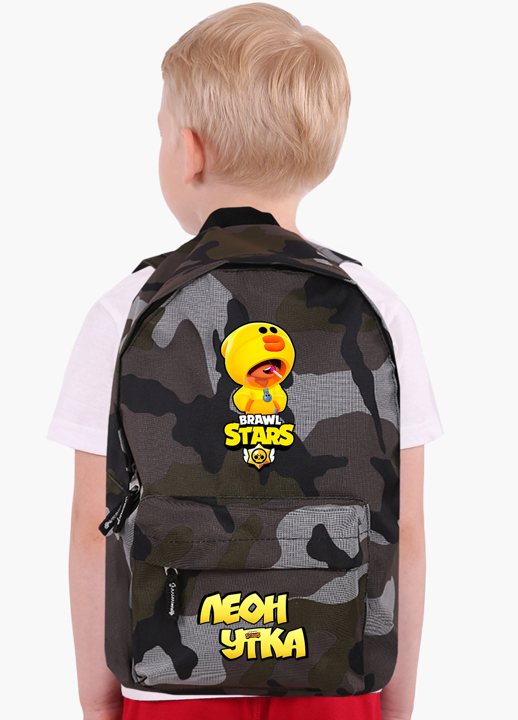 Детский рюкзак Леон Качка Саллі Леон Курча Саллі Бравл Старс (Leon Sally Brawl Stars) (9263-1020) MobiPrint (217366021)