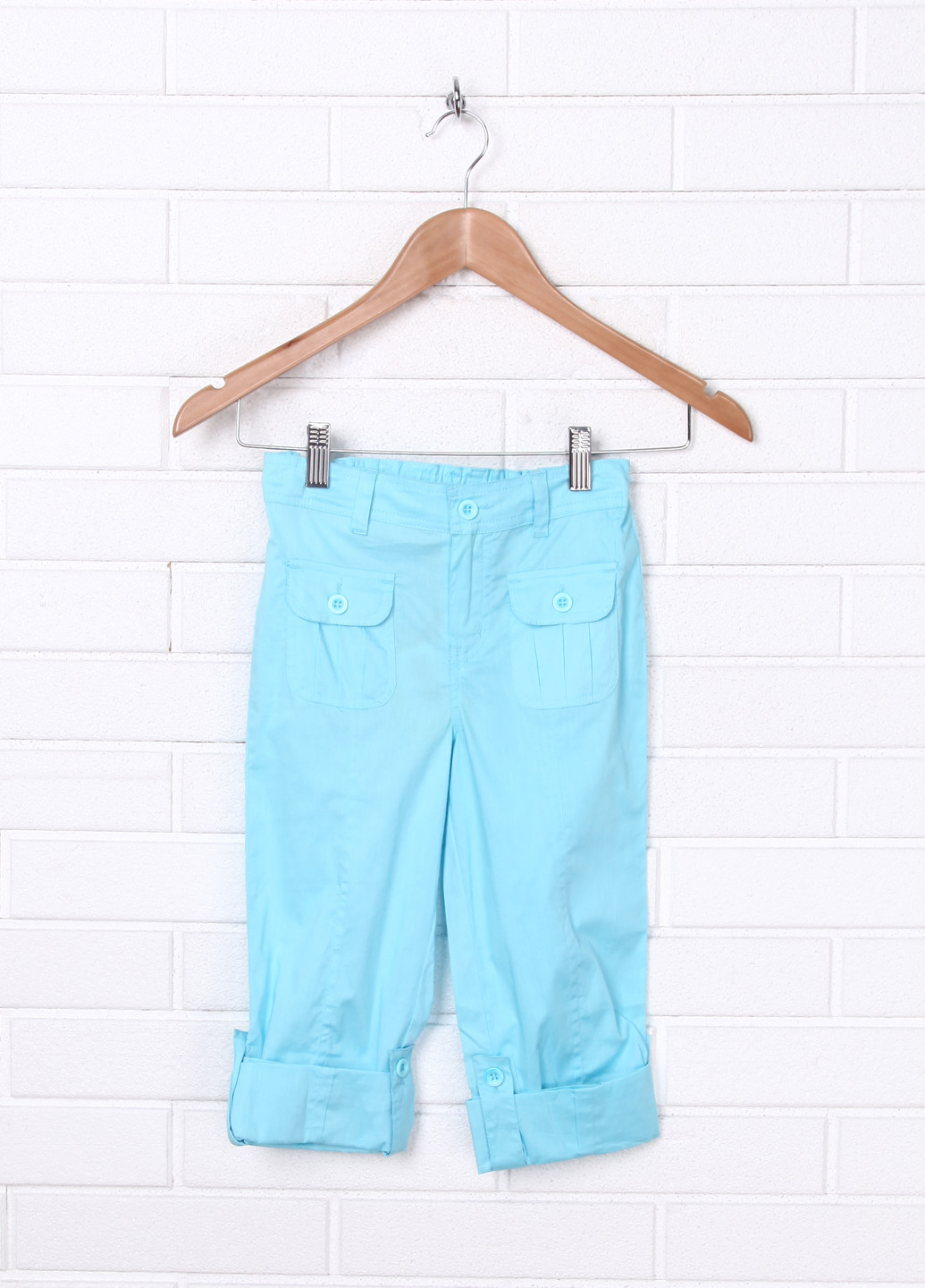 Голубые кэжуал летние прямые брюки Lemani