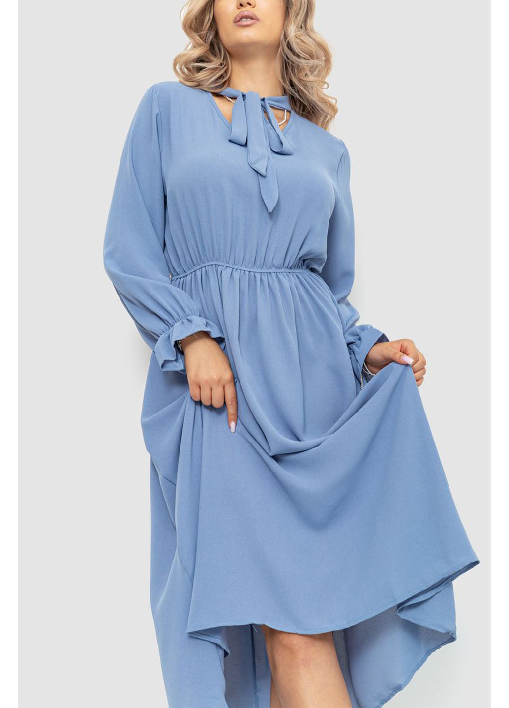 Темно-голубое кэжуал платье Ager однотонное