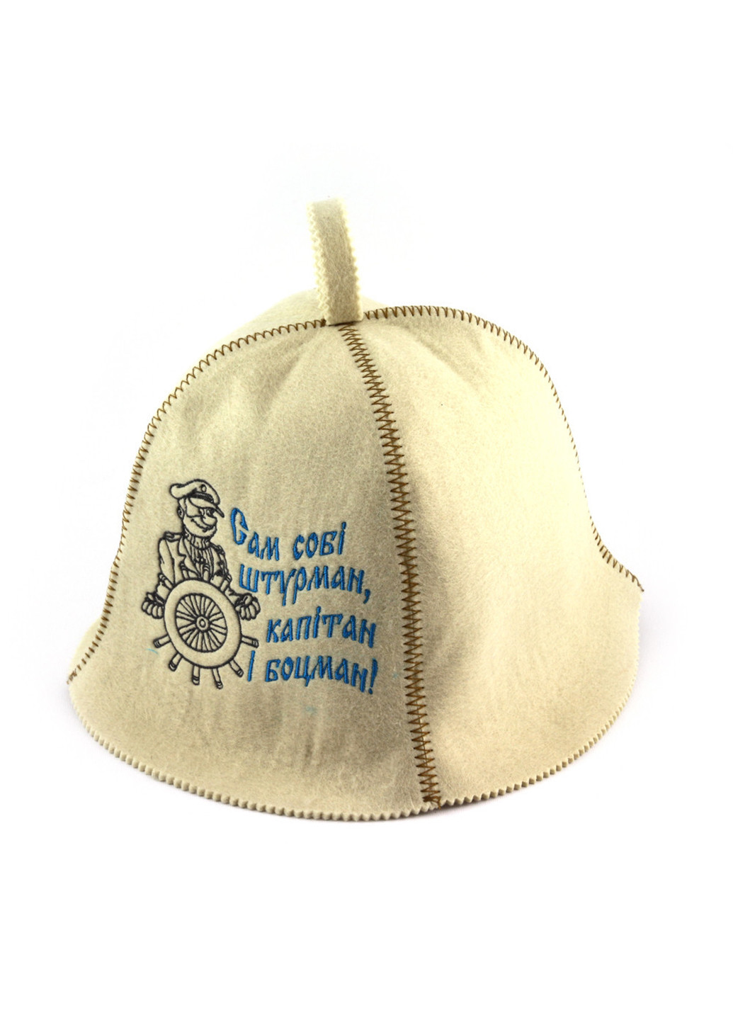 Шапка для сауни "Сам штурман, капітан і боцман" Luxyart (252261695)