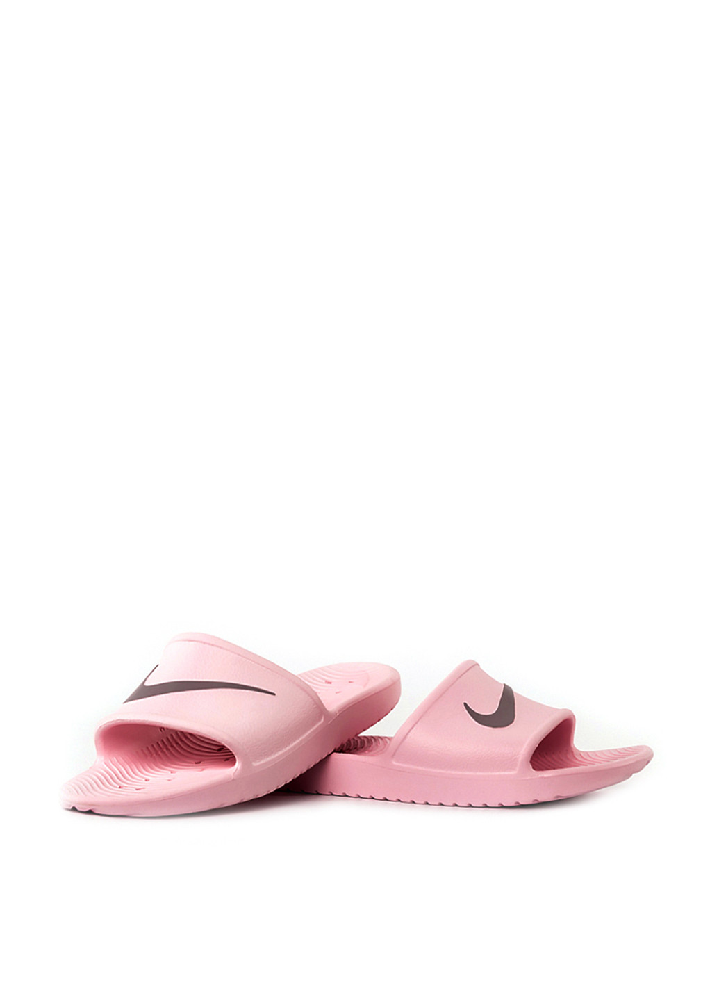 Розовые шлепанцы Nike с логотипом