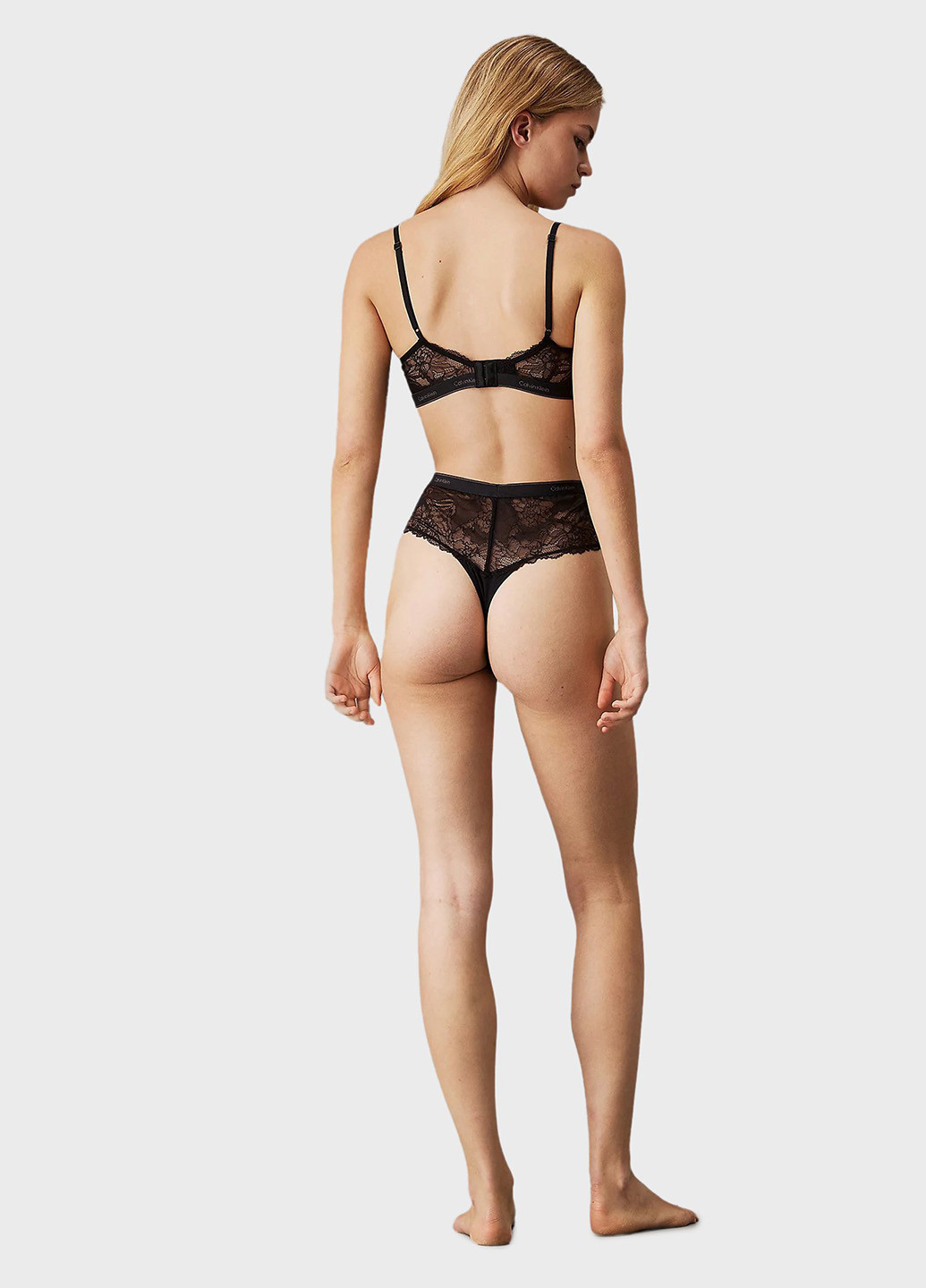 Чёрный бюстгальтер Calvin Klein без косточек полиамид