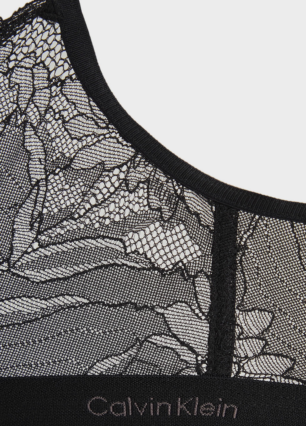 Чёрный бюстгальтер Calvin Klein без косточек полиамид