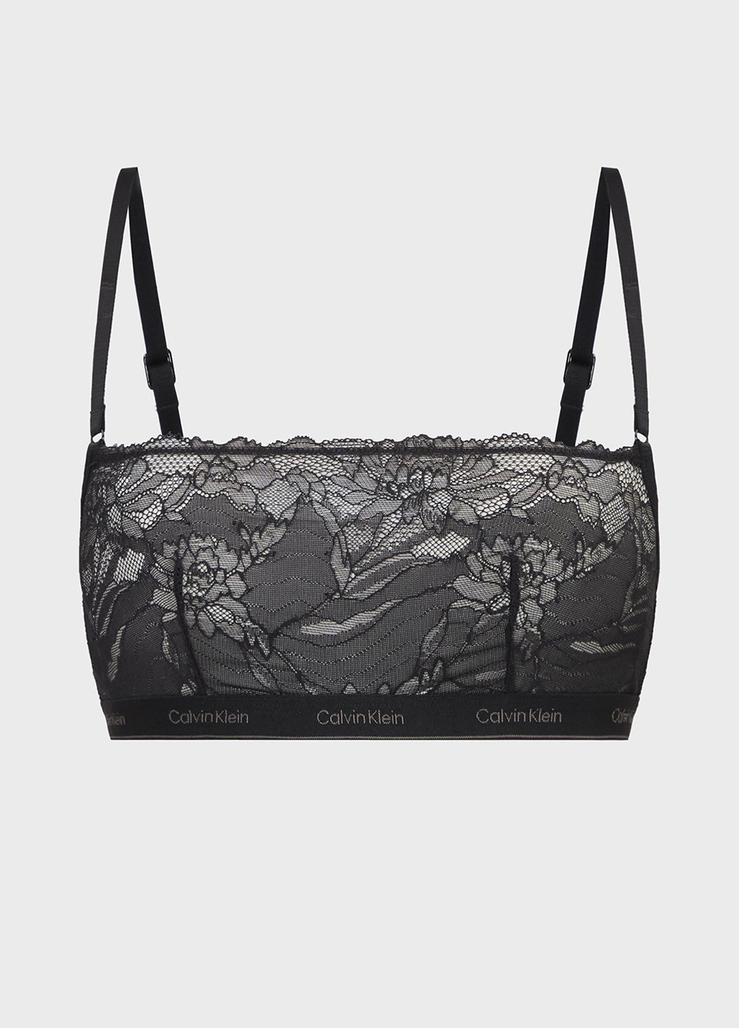 Чёрный бюстгальтер Calvin Klein без косточек полиамид